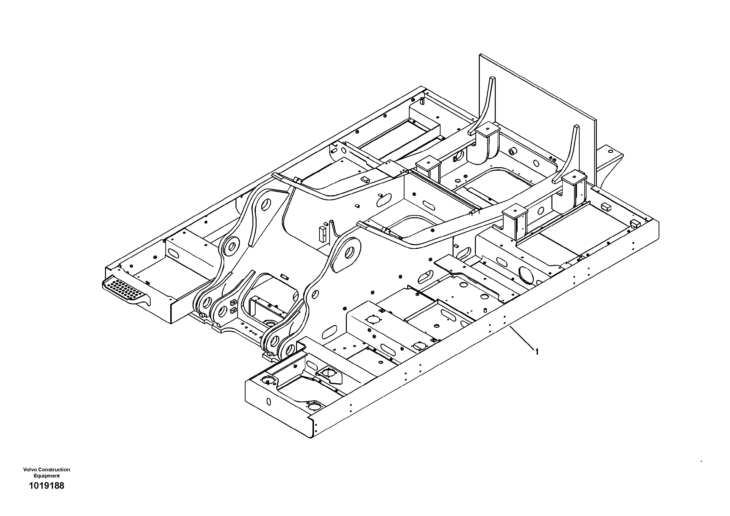 Схема запчастей Volvo EC700B - 18905 Upper frame EC700B