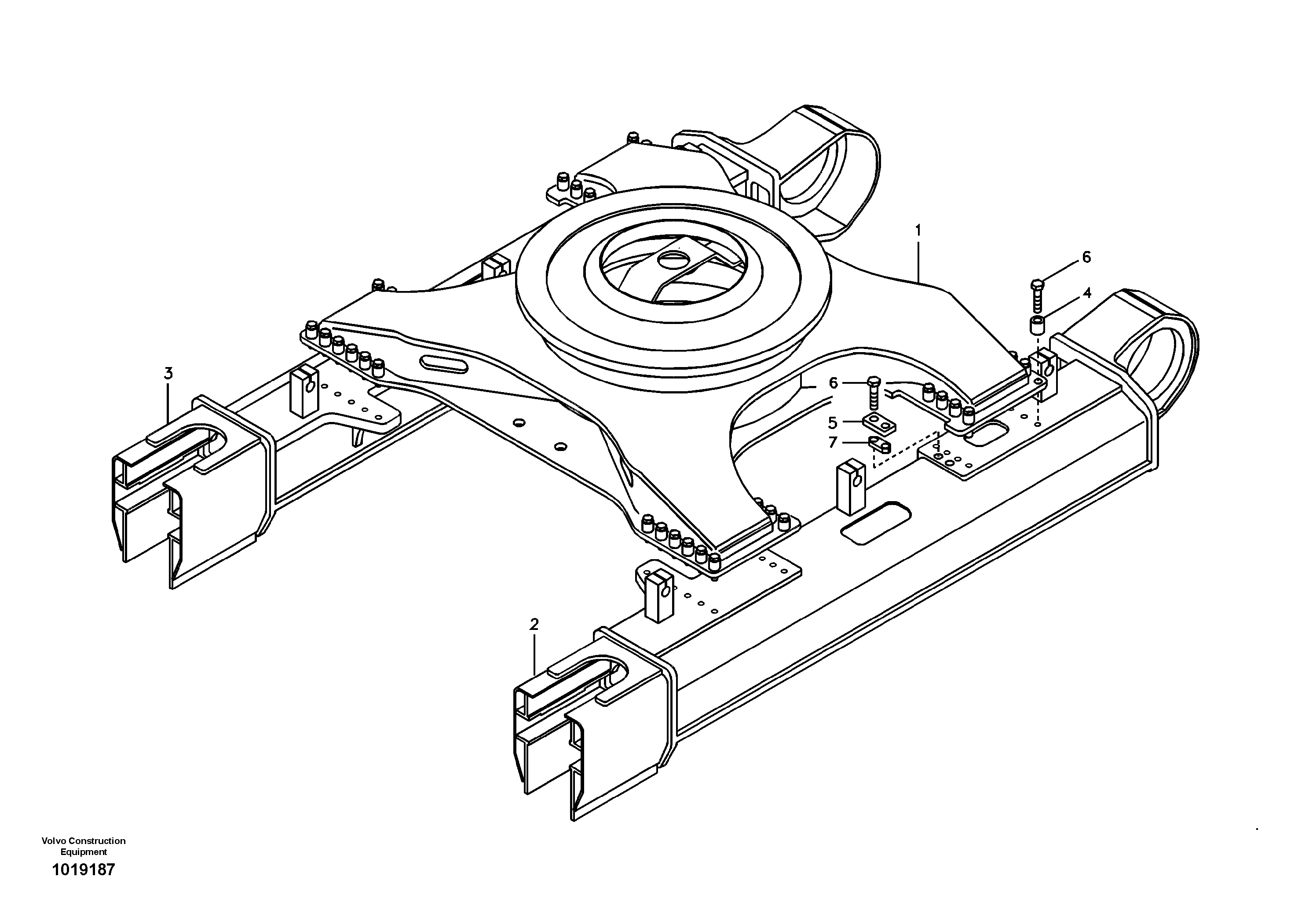 Схема запчастей Volvo EC700B - 23784 Undercarriage Frame, Retractable EC700B