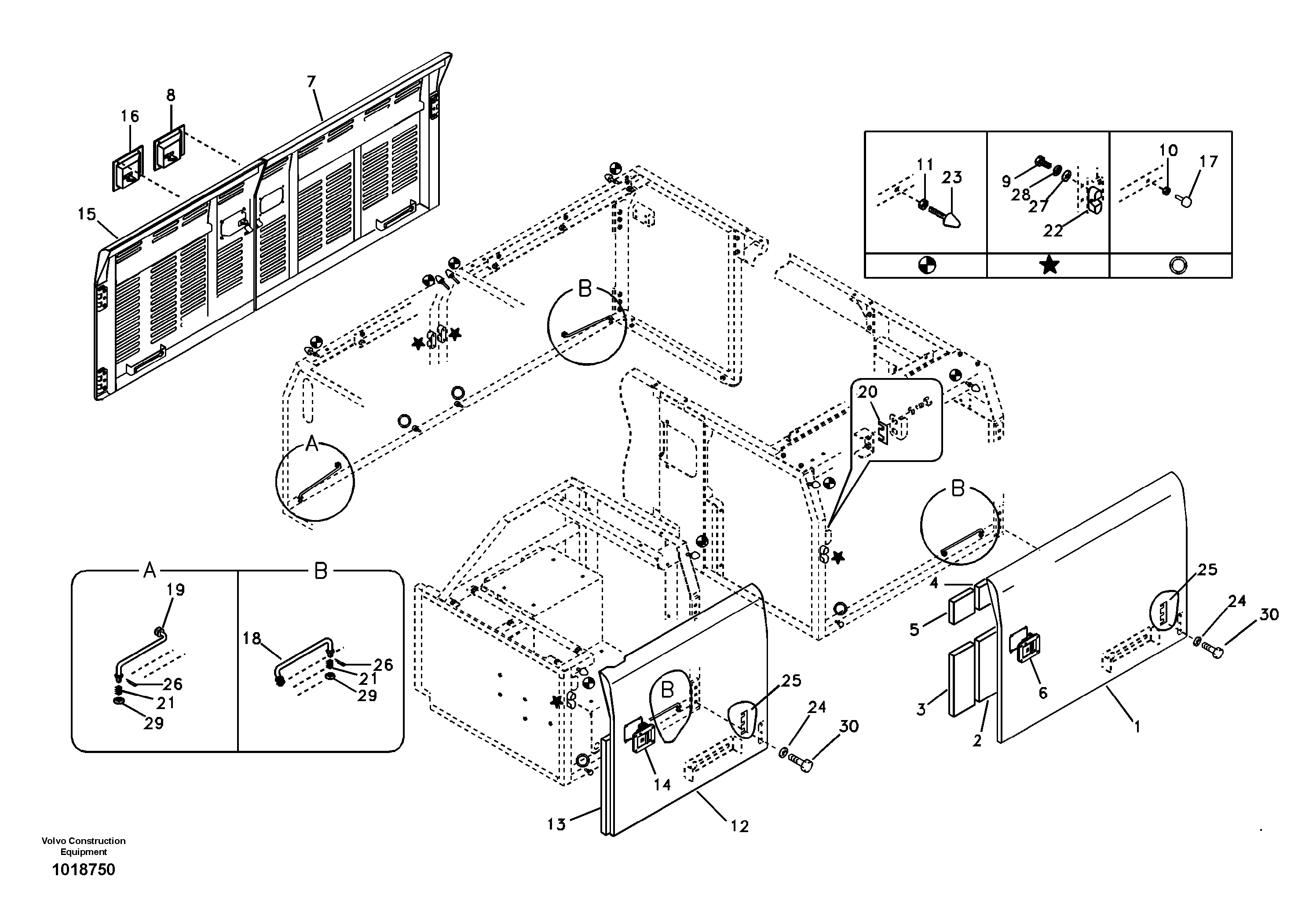 Схема запчастей Volvo EC700B - 21046 Door, side EC700B