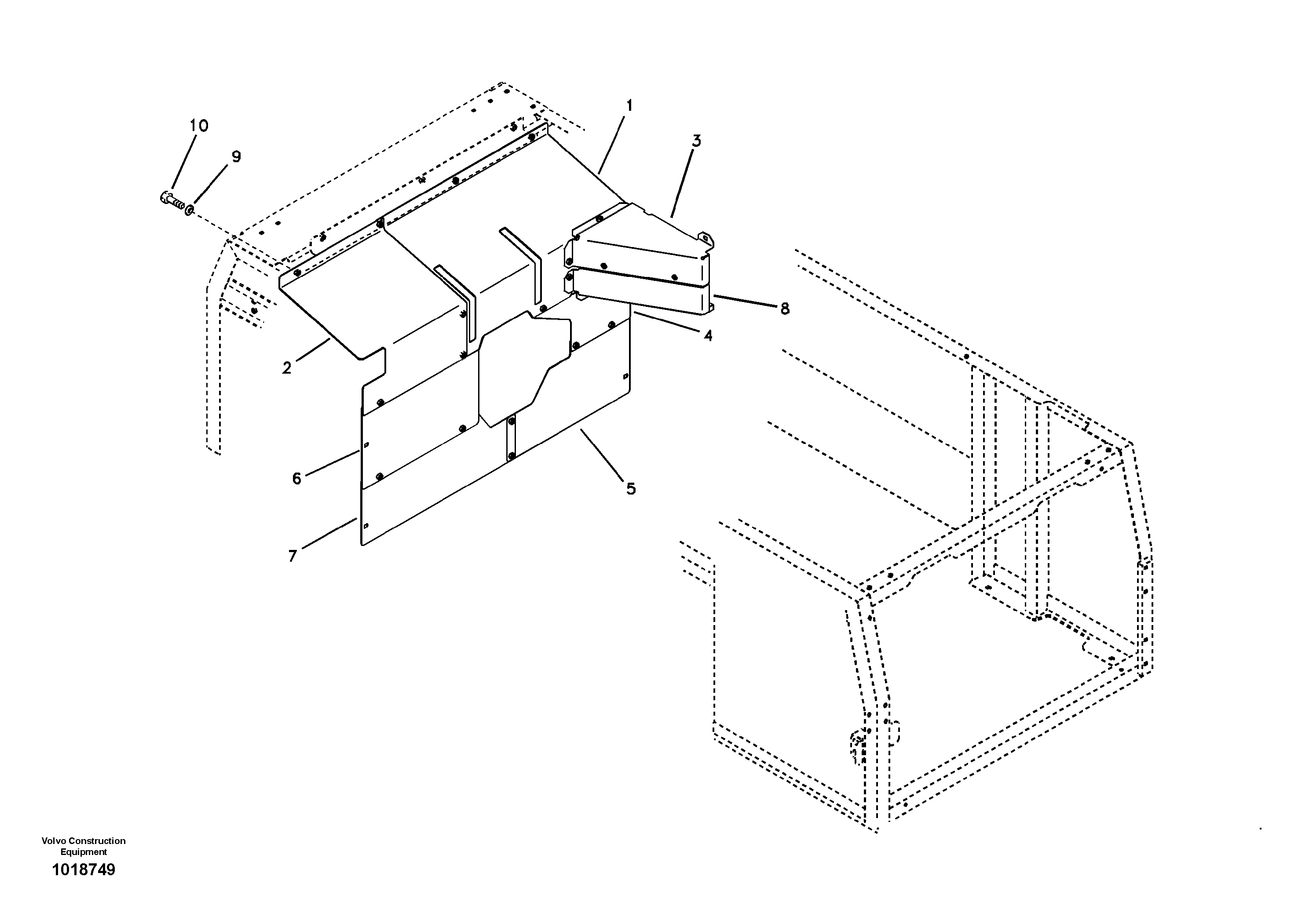 Схема запчастей Volvo EC700B - 23057 Cover, main pump EC700B