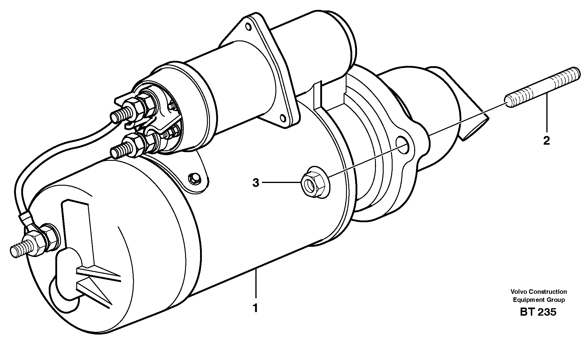 Схема запчастей Volvo EC700B - 59449 Starter motor with assembling details EC700BHR HIGH REACH DEMOLITION