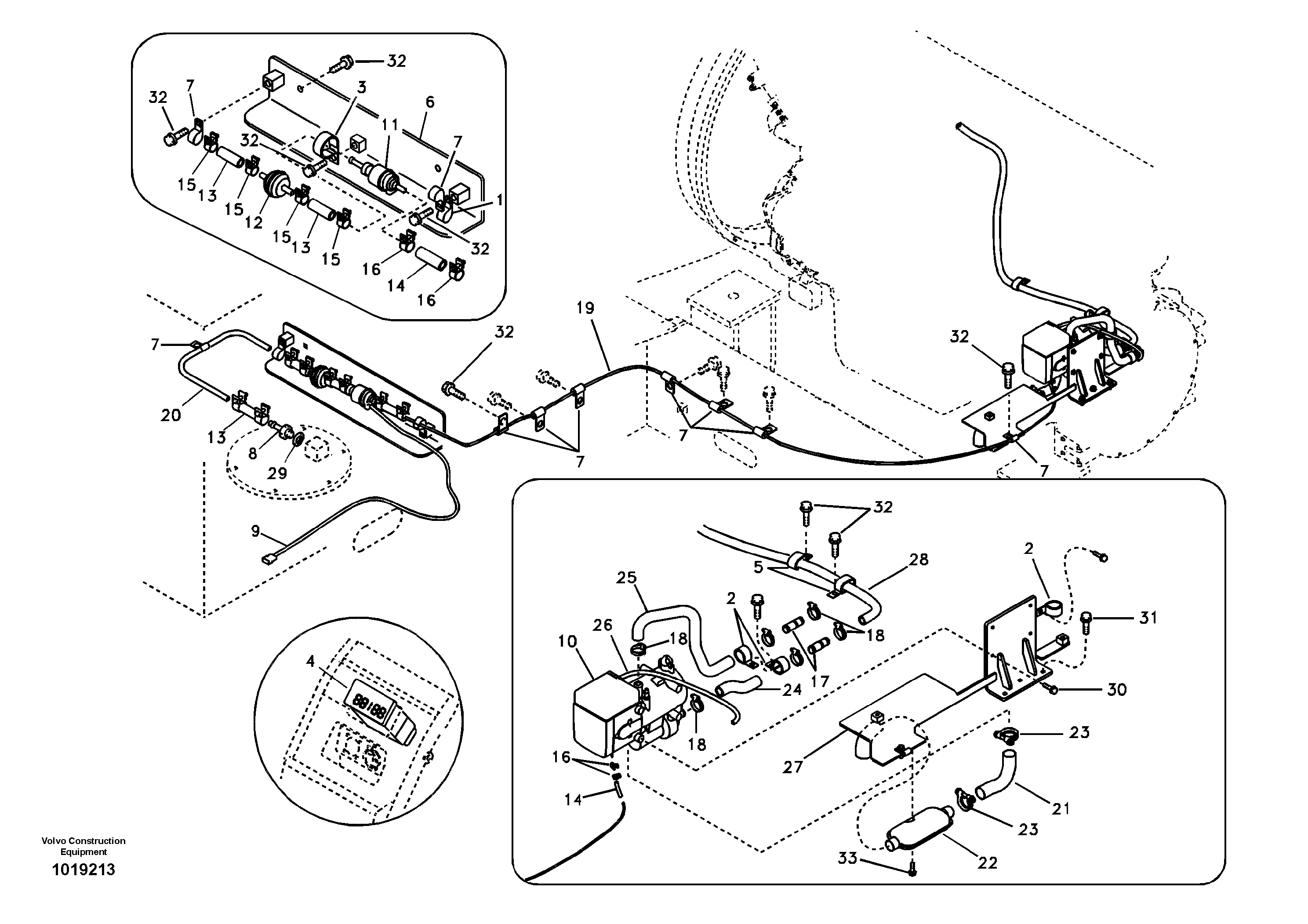 Схема запчастей Volvo EC700B - 38013 Auxiliary Heater EC700B