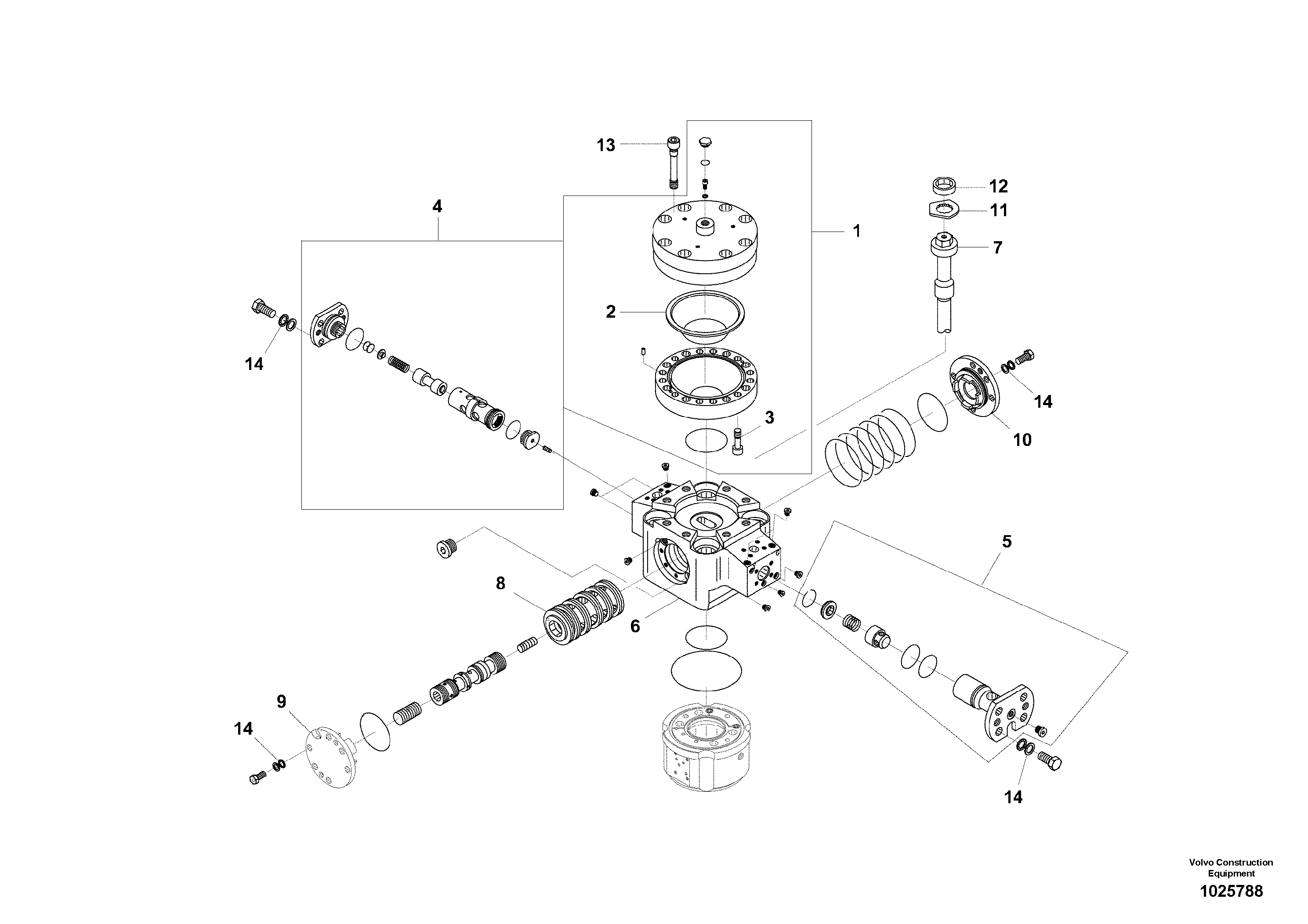 Схема запчастей Volvo EC700B - 37041 Hydraulic hammer, Accumulator ATTACHMENTS ATTACHMENTS EXCAVATORS BUCKETS&HAMMERS, GEN. B/C