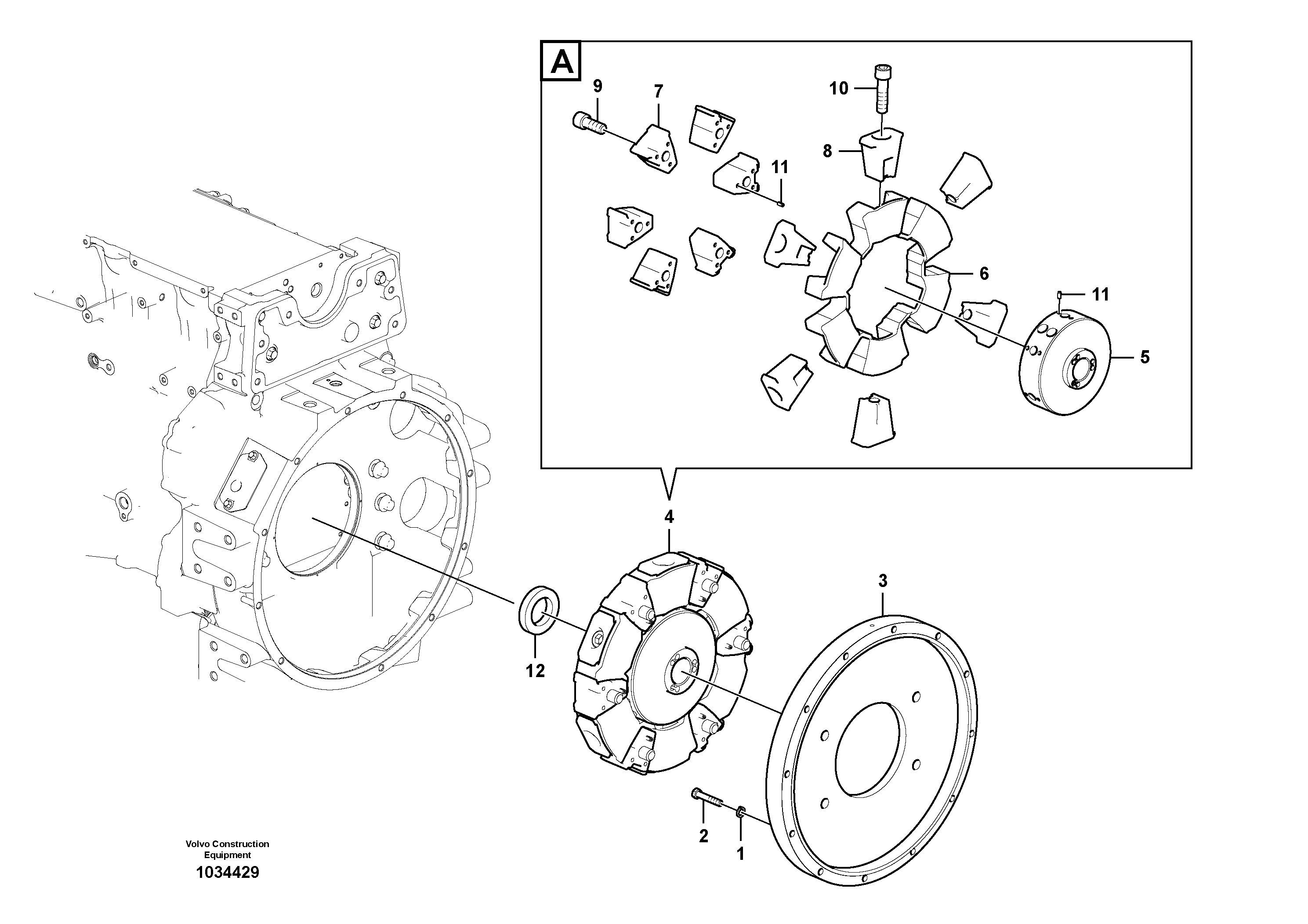 Схема запчастей Volvo EC700B - 104051 Pump gearbox with assembling parts EC700BHR HIGH REACH DEMOLITION