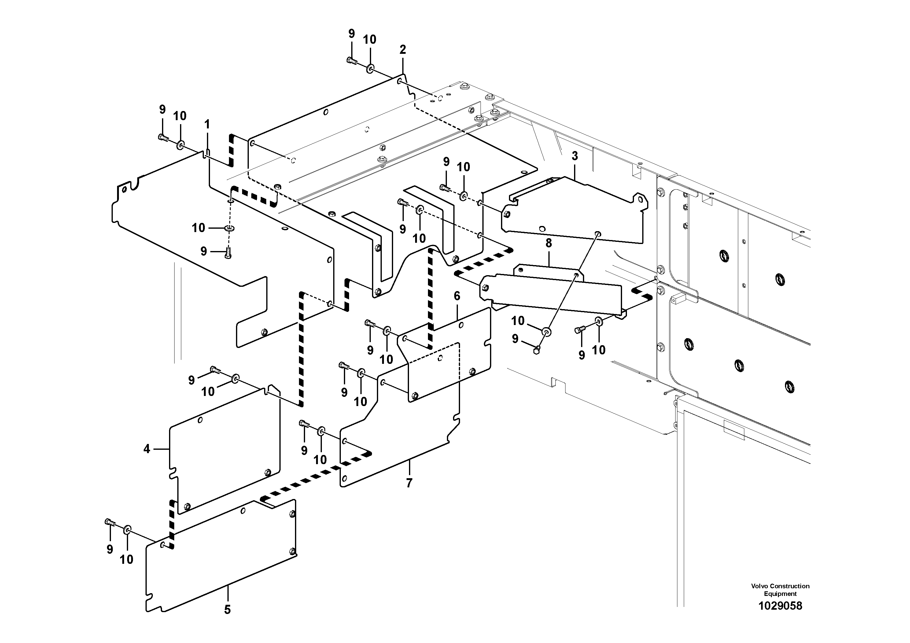 Схема запчастей Volvo EC700B - 47090 Cover, main pump EC700BHR HIGH REACH DEMOLITION