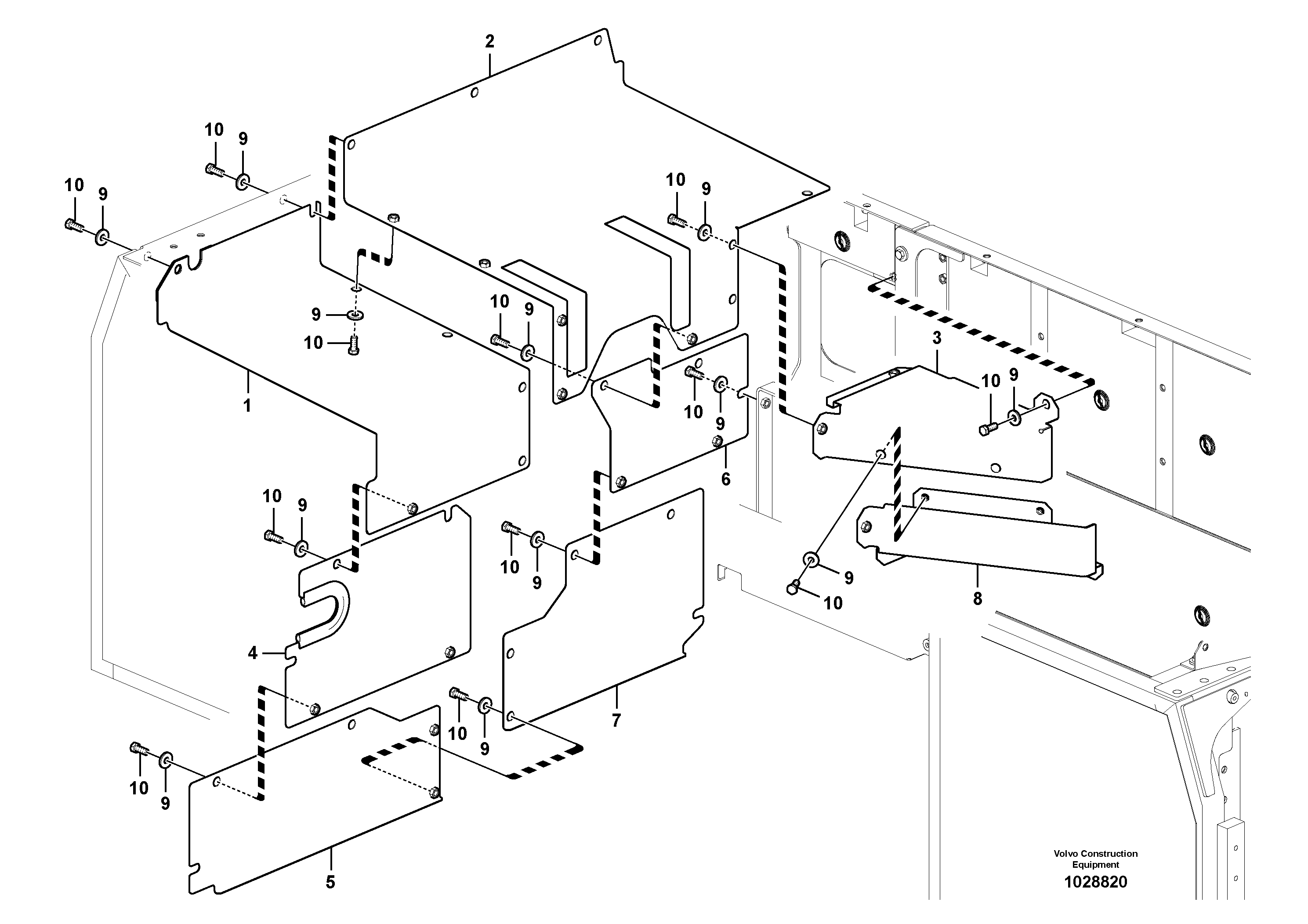 Схема запчастей Volvo EC700B - 59668 Cover, main pump EC700BHR HIGH REACH DEMOLITION