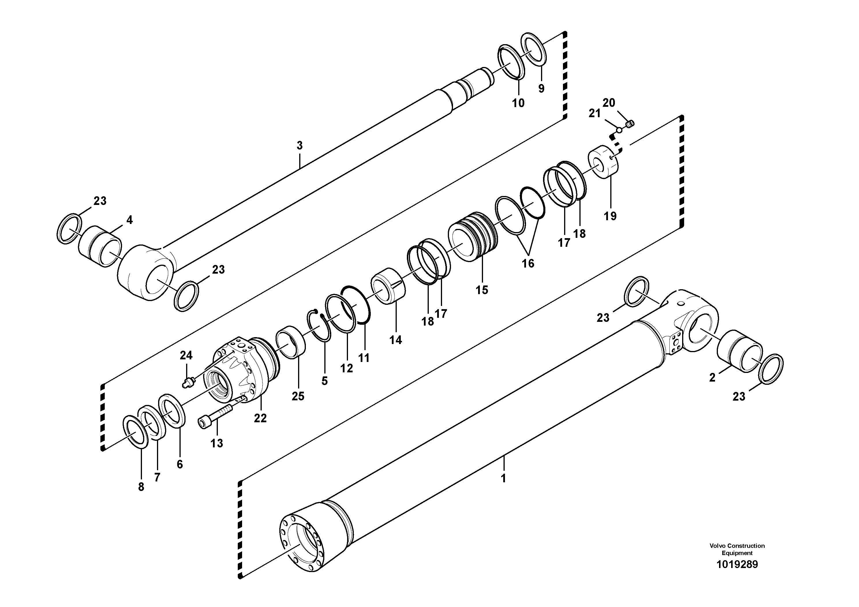 Схема запчастей Volvo EC700B - 77872 Цилиндр ковша EC700B