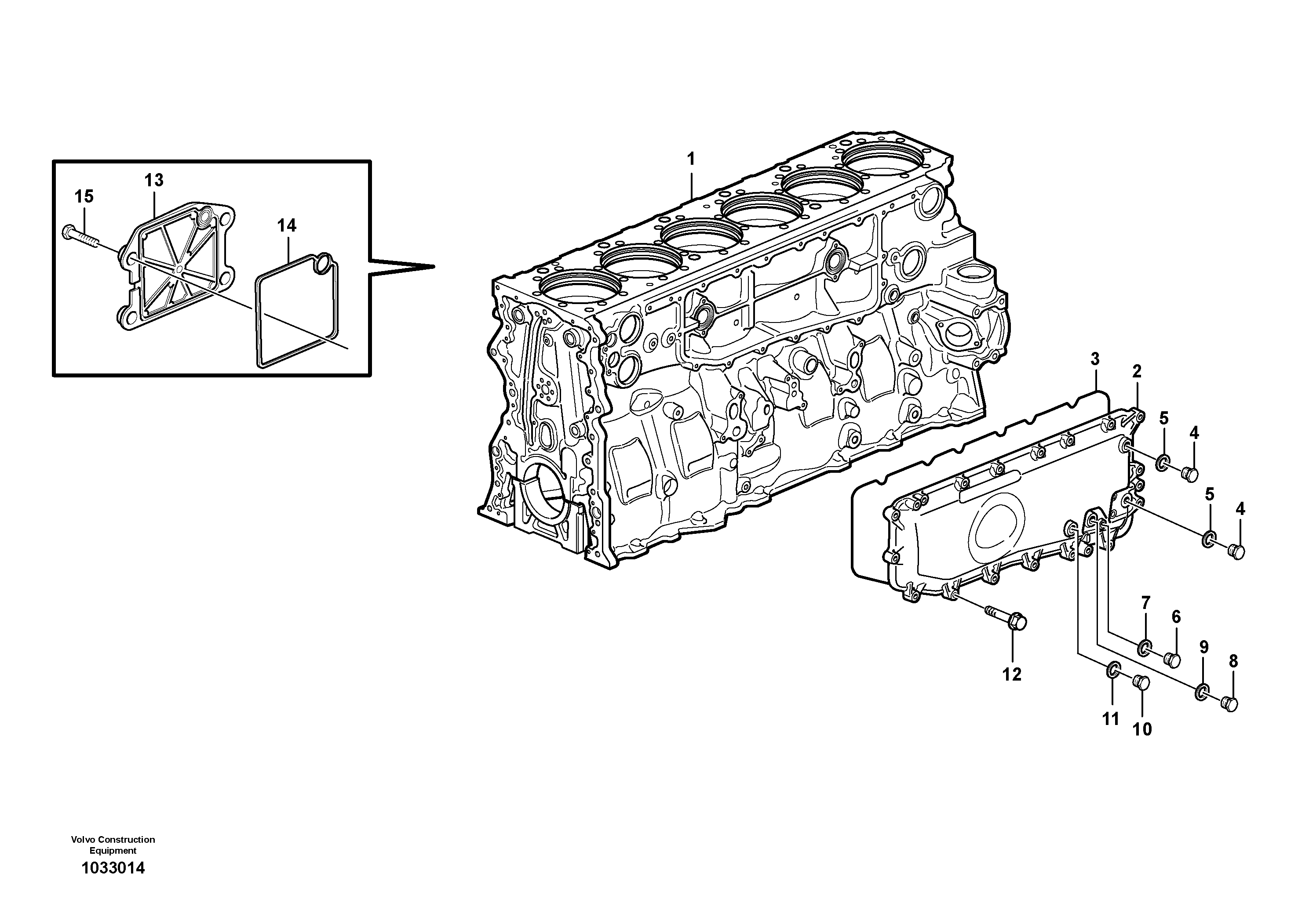 Схема запчастей Volvo EC700B - 102842 Блок цилиндров EC700B