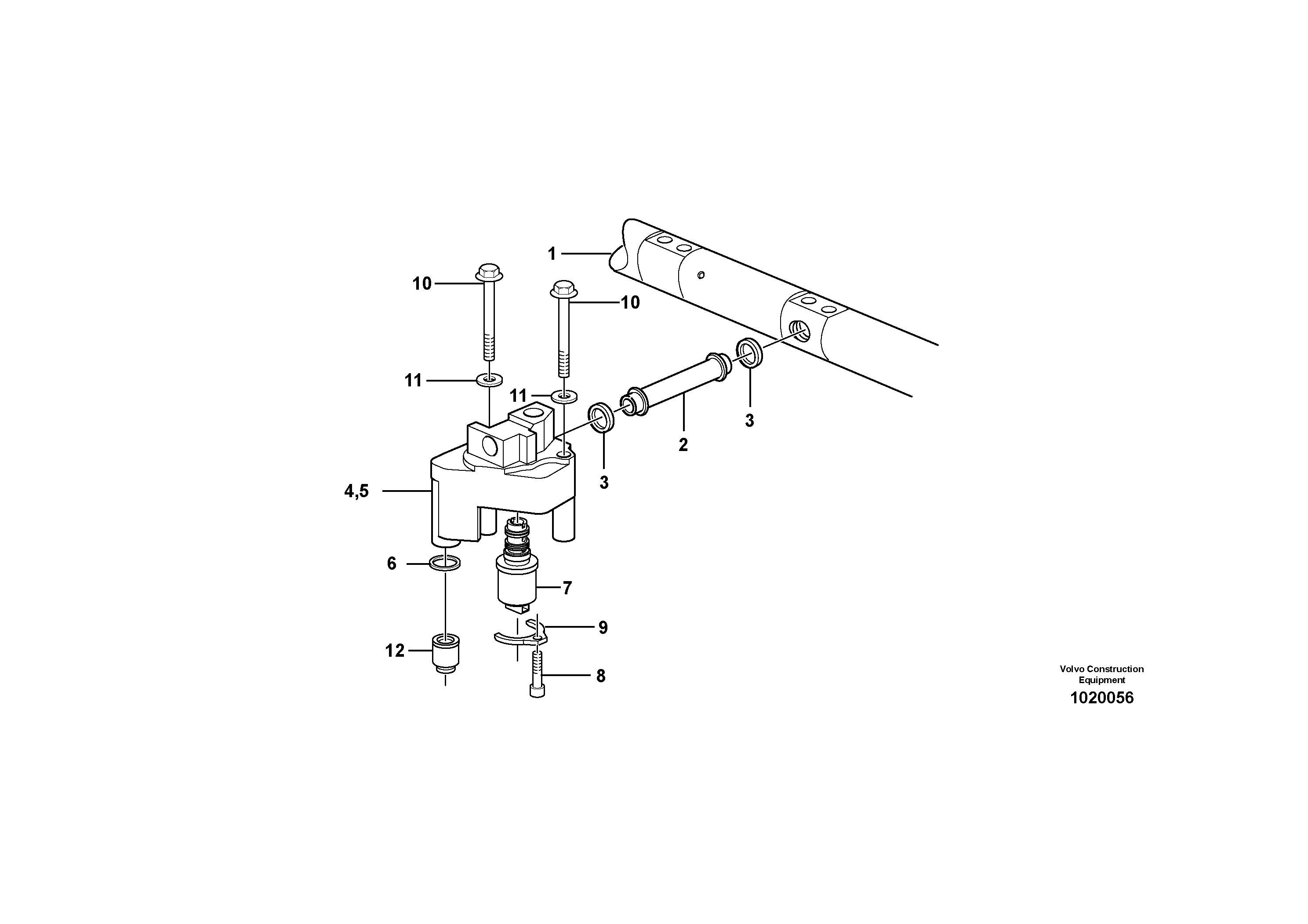 Схема запчастей Volvo EC700B - 42067 Valve mechanism EC700B