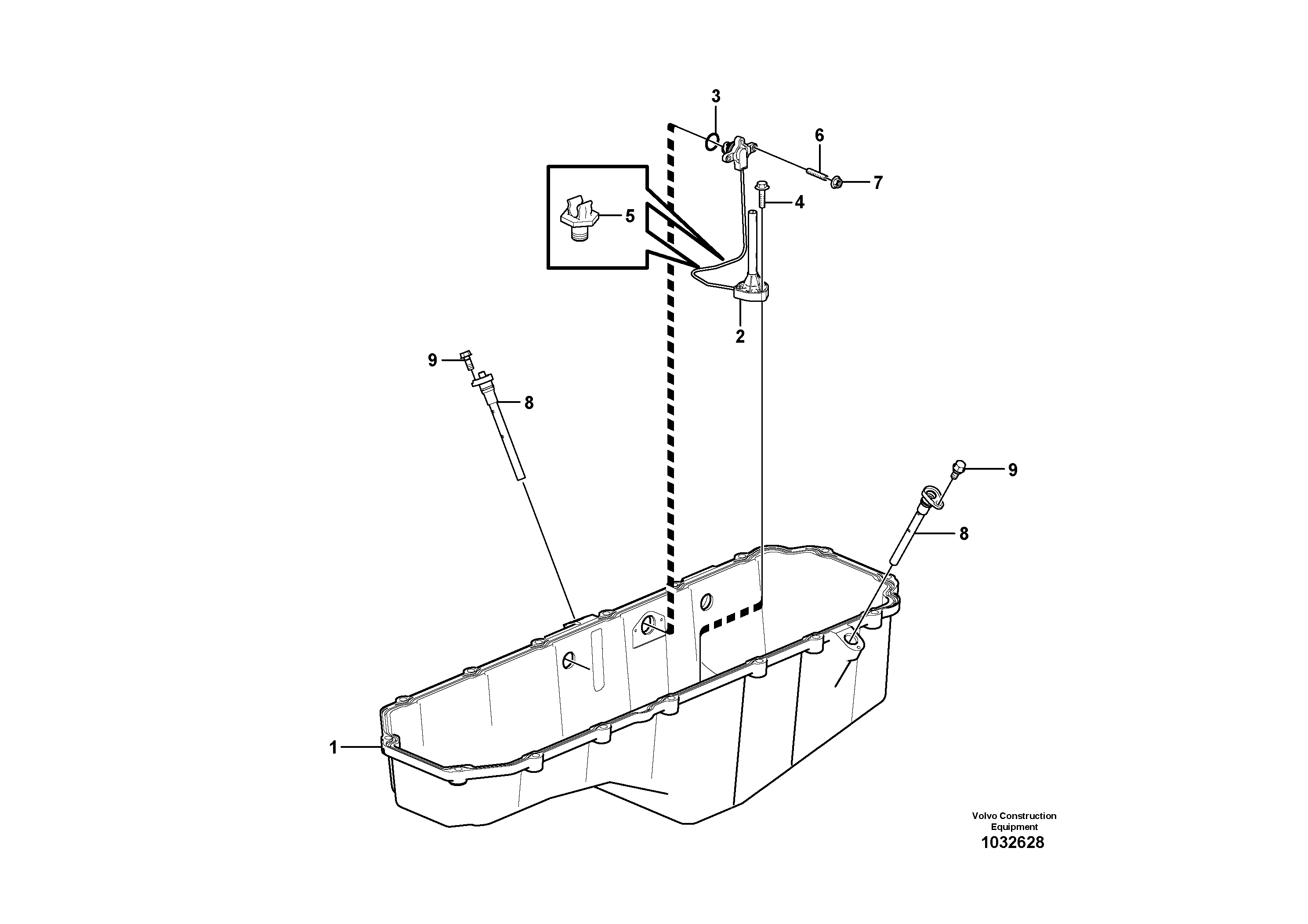 Схема запчастей Volvo EC700B - 28849 Oil sump EC700B