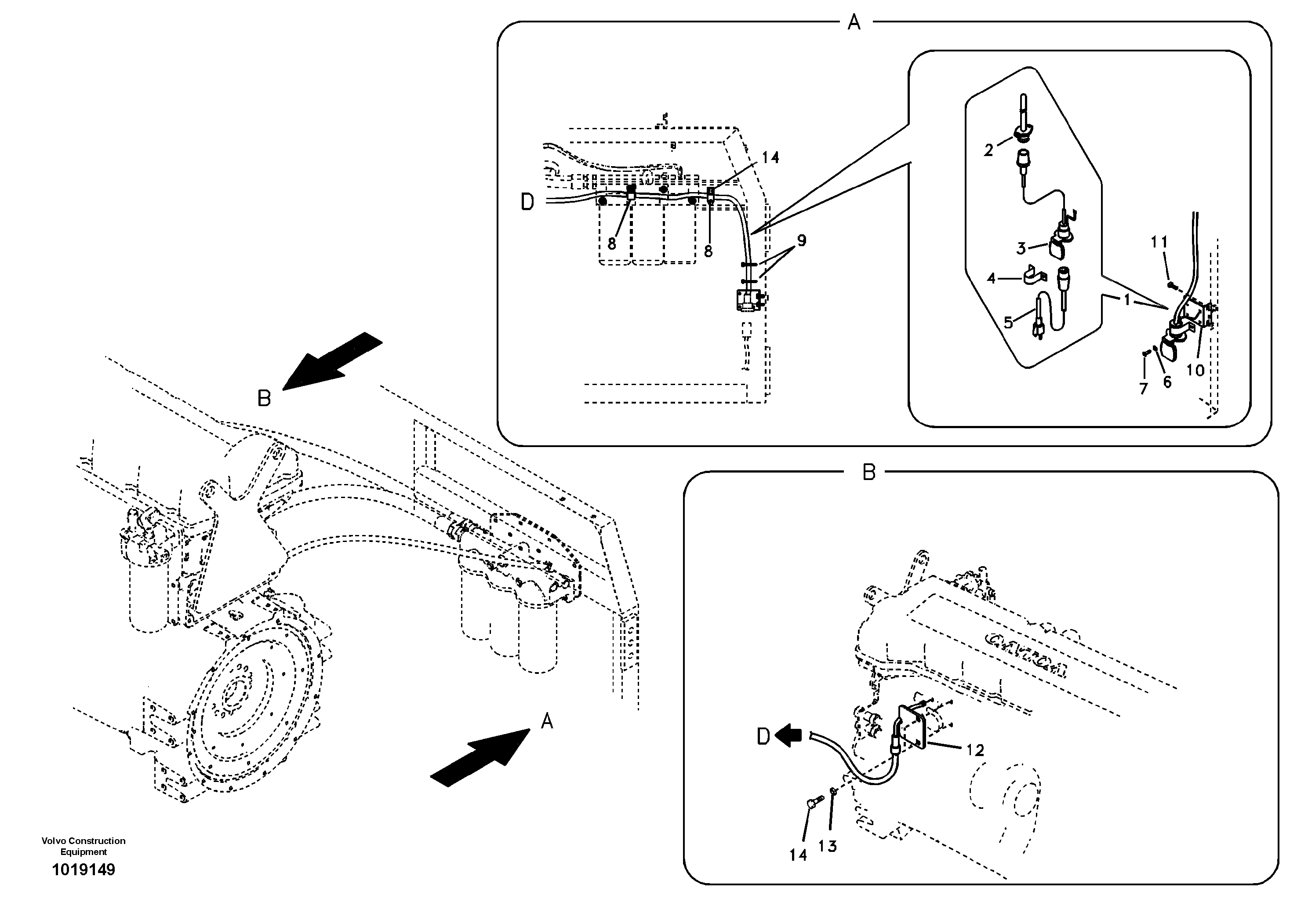 Схема запчастей Volvo EC700B - 45440 Engine block heater EC700B