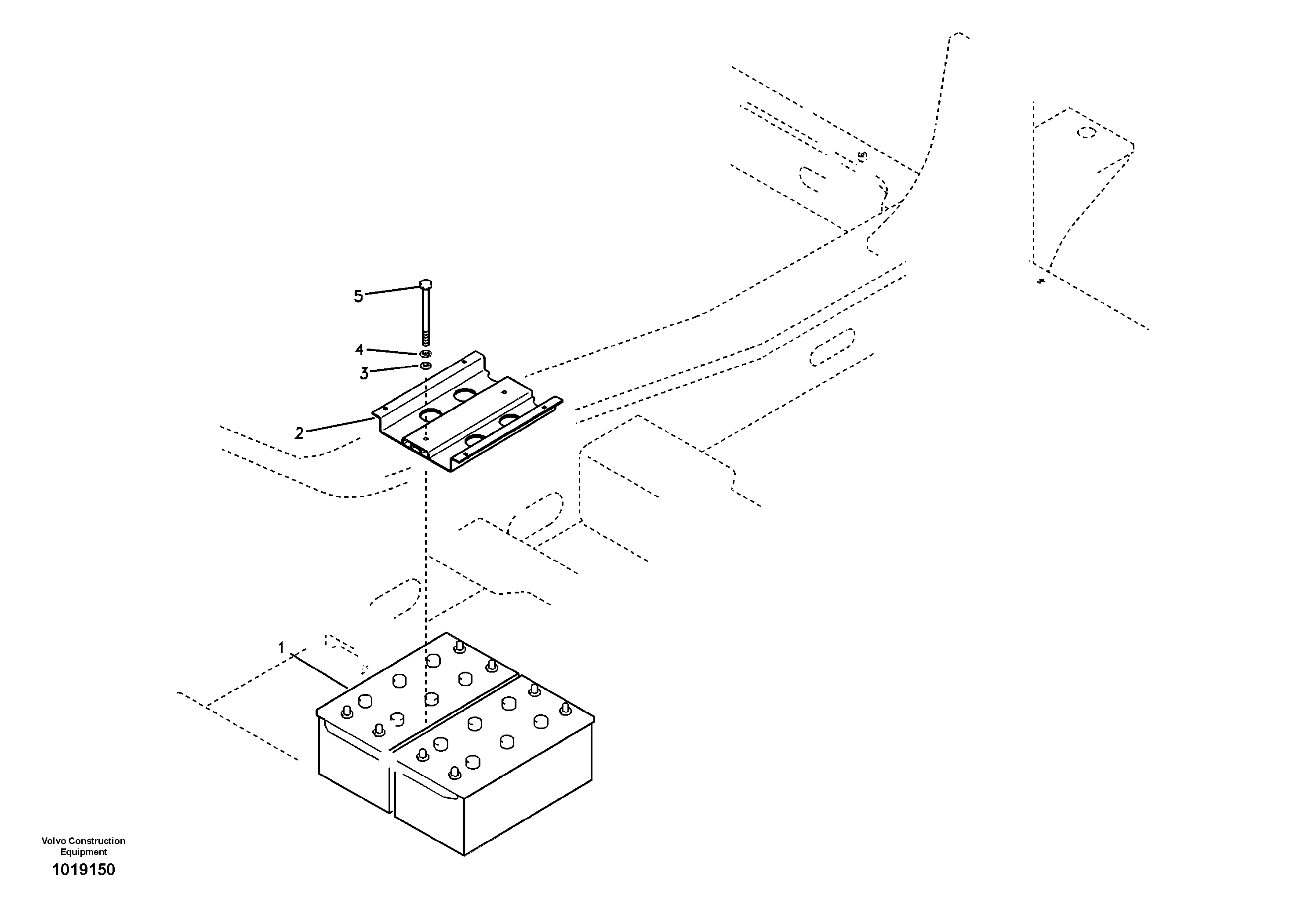 Схема запчастей Volvo EC700B - 25759 Battery with assembling details EC700B