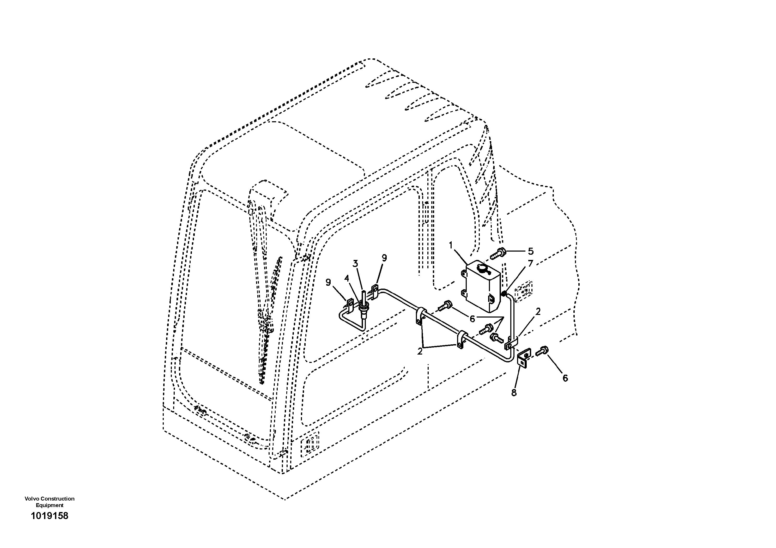 Схема запчастей Volvo EC700B - 21011 Шайба лобового стекла (ветрового) EC700B