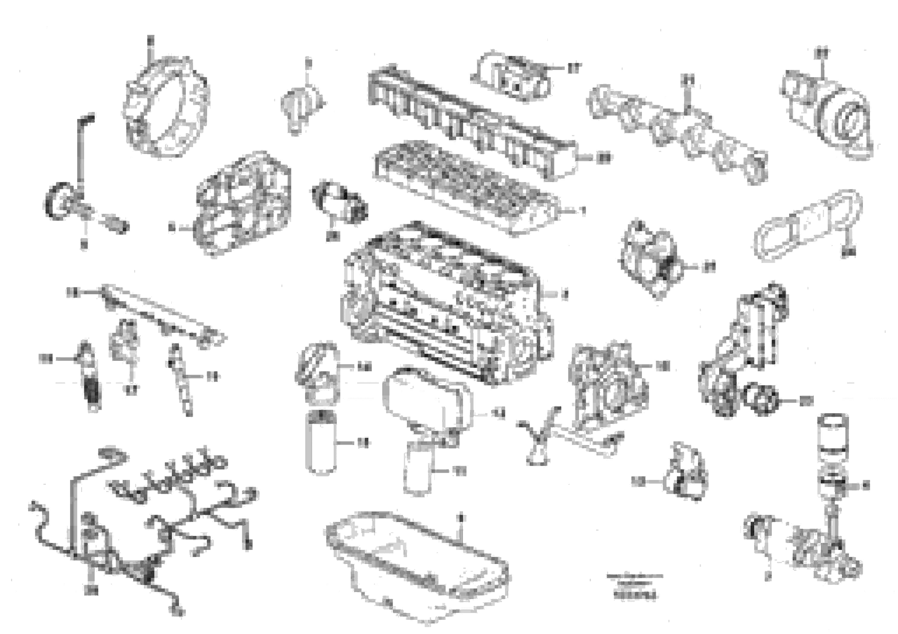 Схема запчастей Volvo EC200B PRIME S/N 30001- - 102789 Двигатель в сборе 