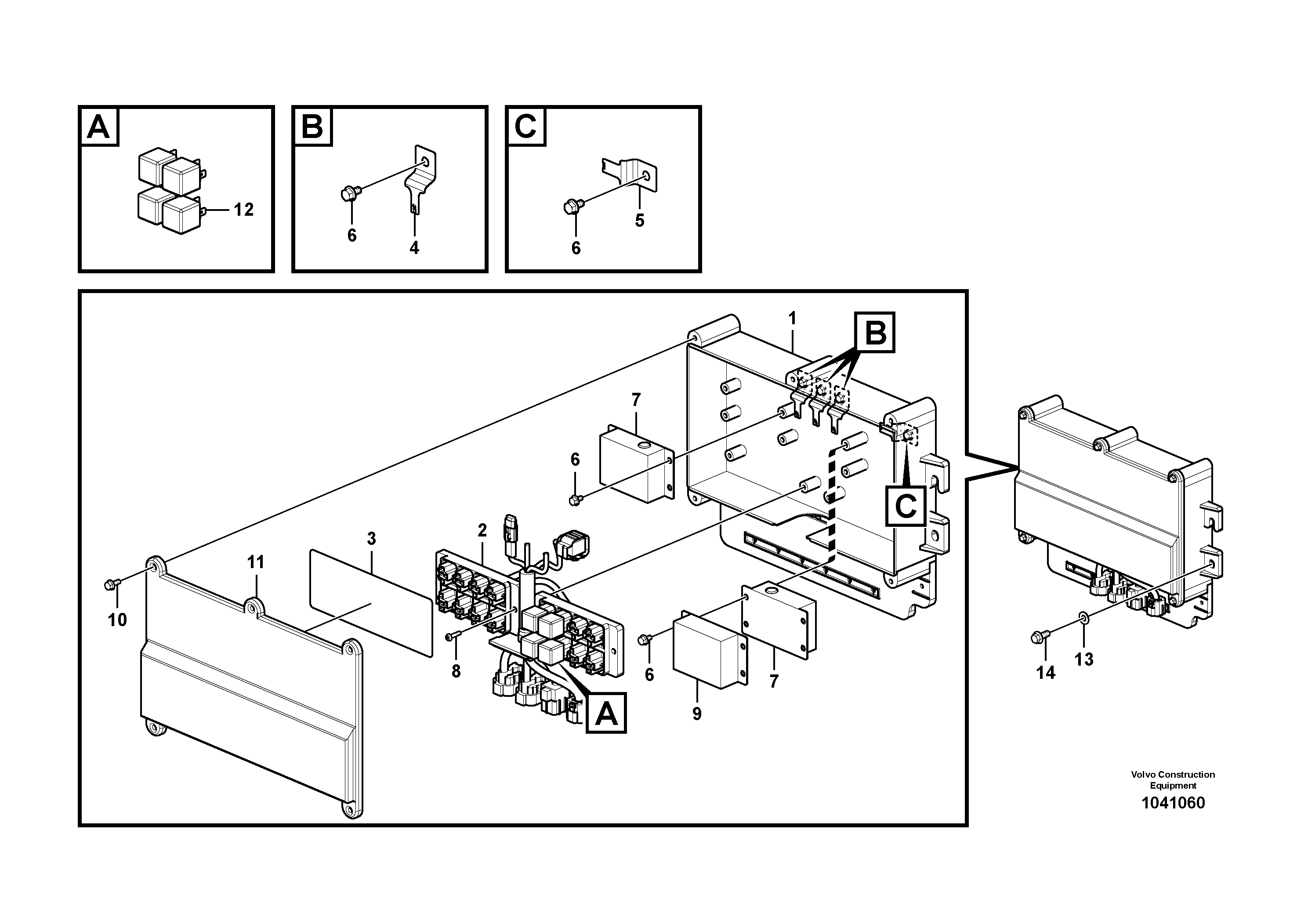 Схема запчастей Volvo EC200B PRIME S/N 30001- - 97513 Electrical relay 