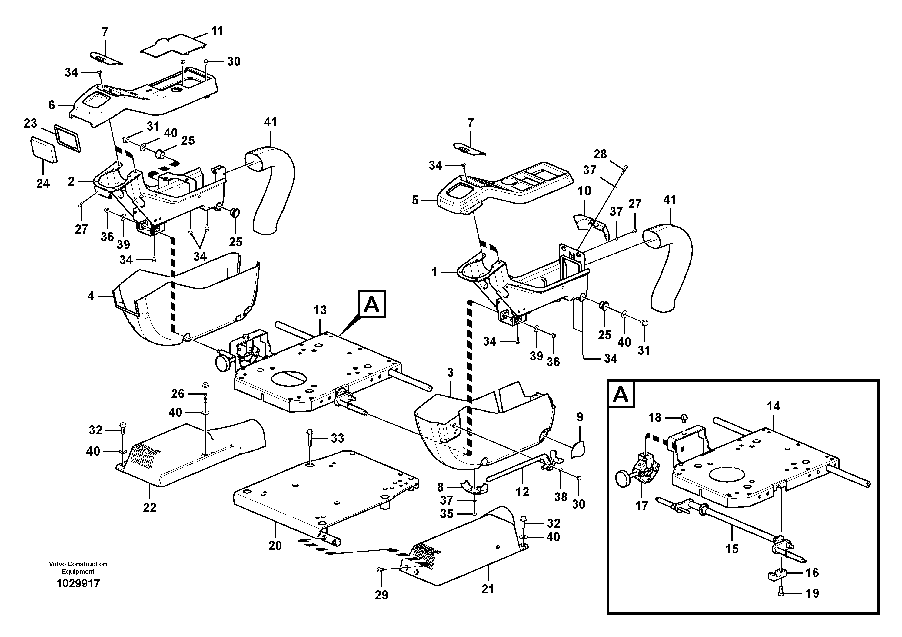 Схема запчастей Volvo EC200B PRIME S/N 30001- - 97546 Instrument panel, control panel 