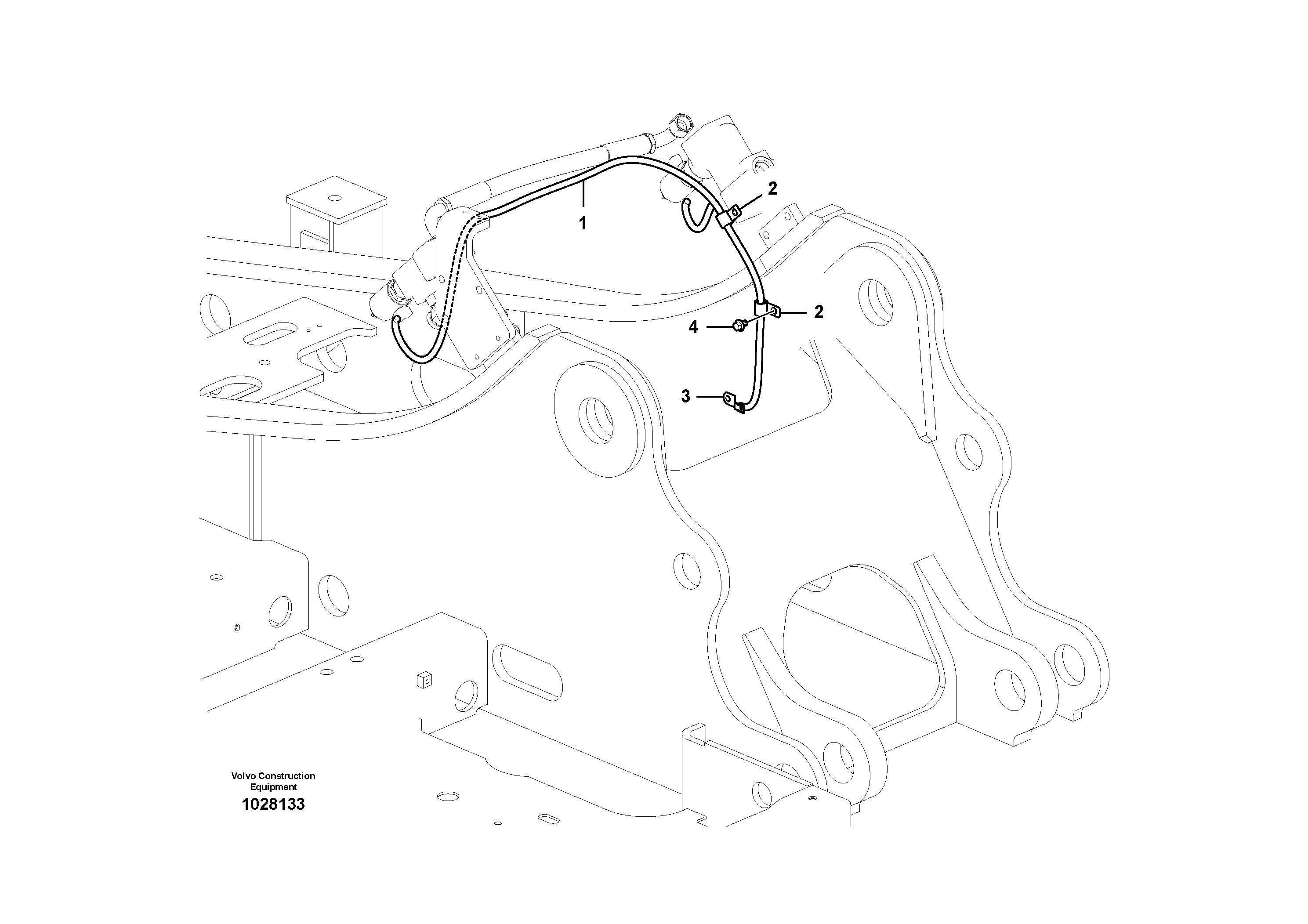 Схема запчастей Volvo EC210C - 5551 Cable harness, double-acting EC210C