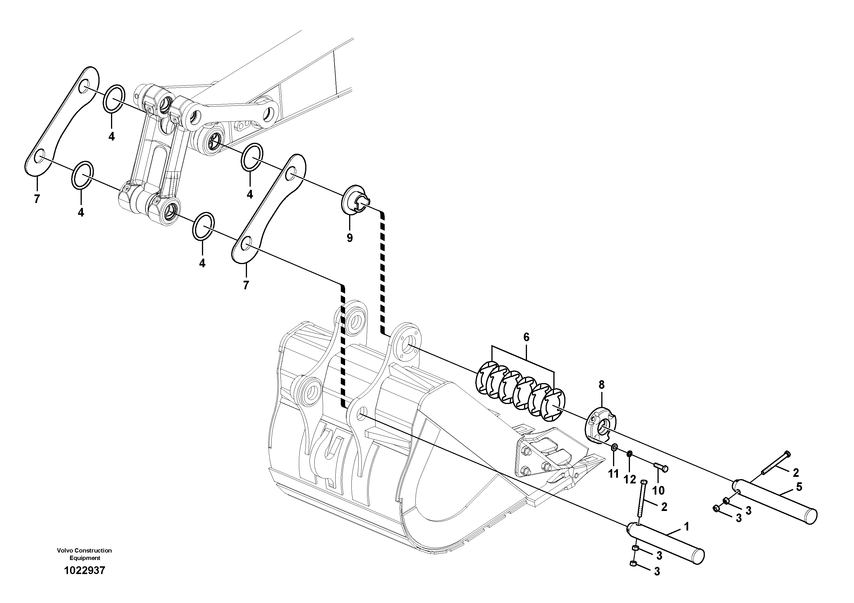 Схема запчастей Volvo EC210C - 8226 Links to bucket EC210C