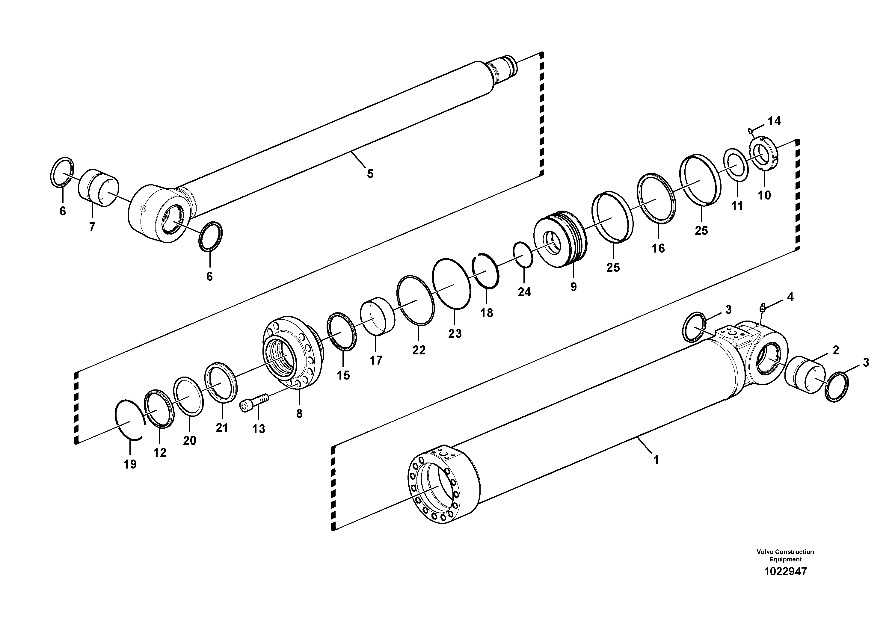 Схема запчастей Volvo EC210C - 94215 Boom cylinder, adjustable 2nd EC210C