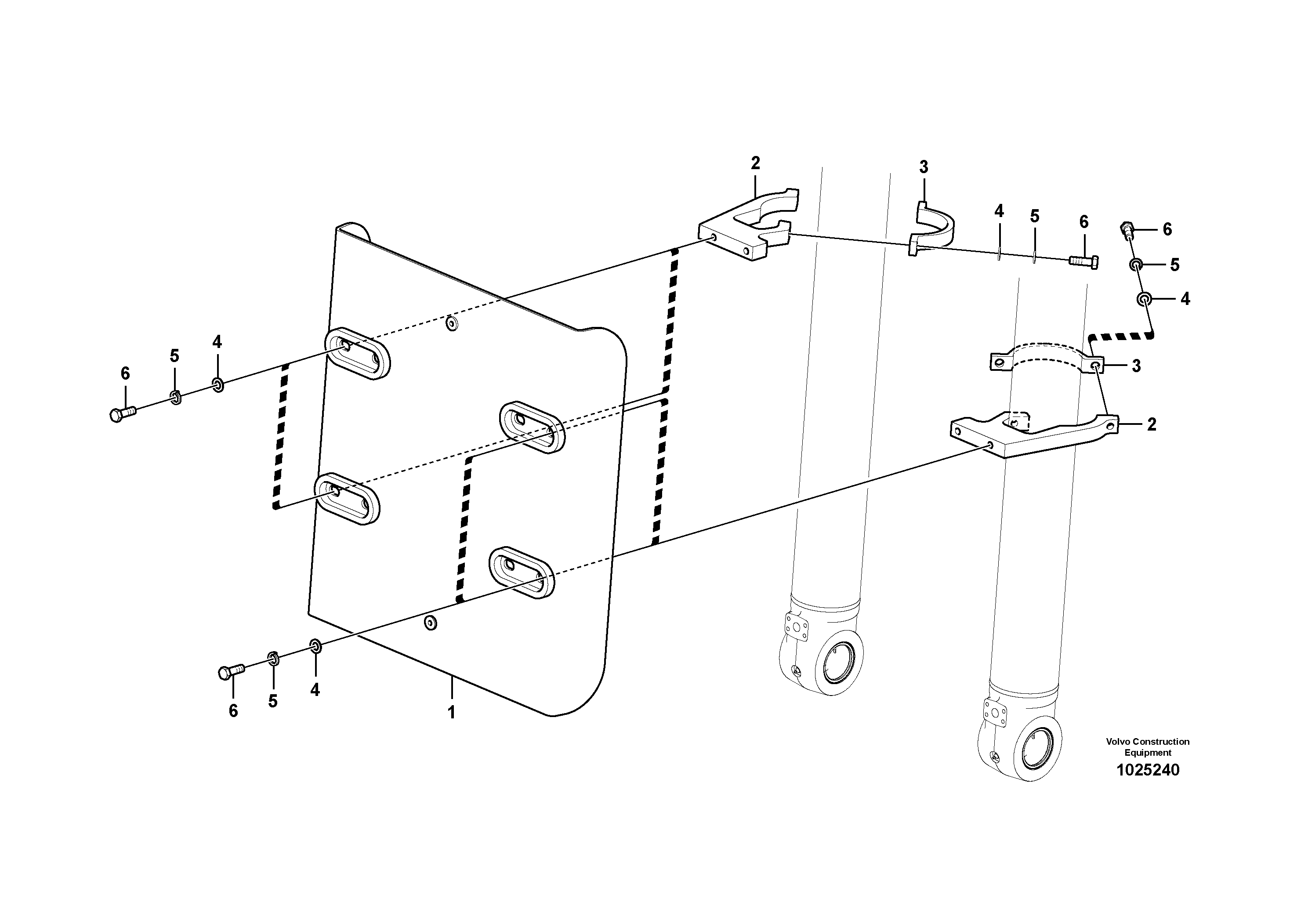 Схема запчастей Volvo EC210C - 4671 Protecting plate EC210C