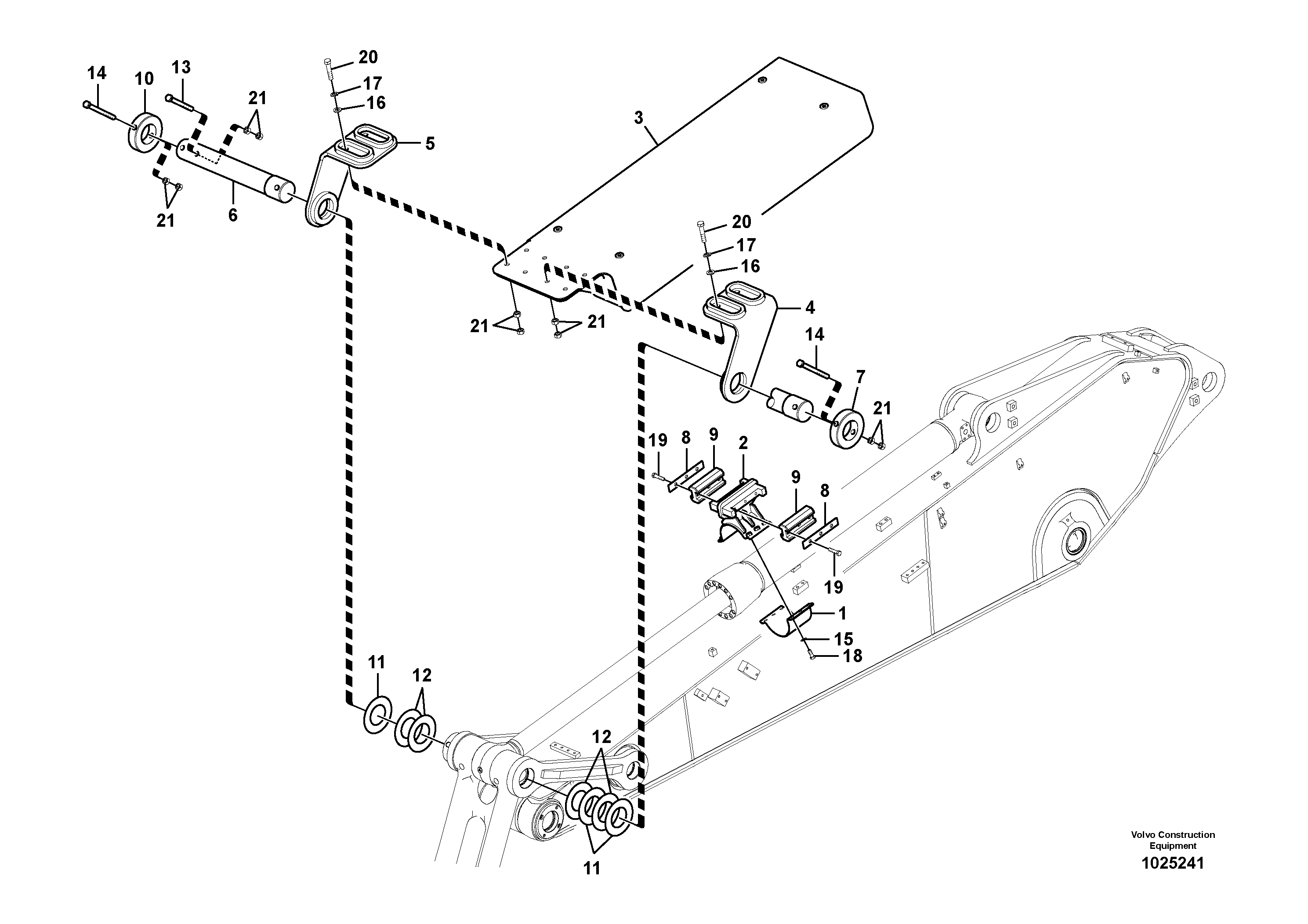 Схема запчастей Volvo EC210C - 70718 Protecting plate EC210C