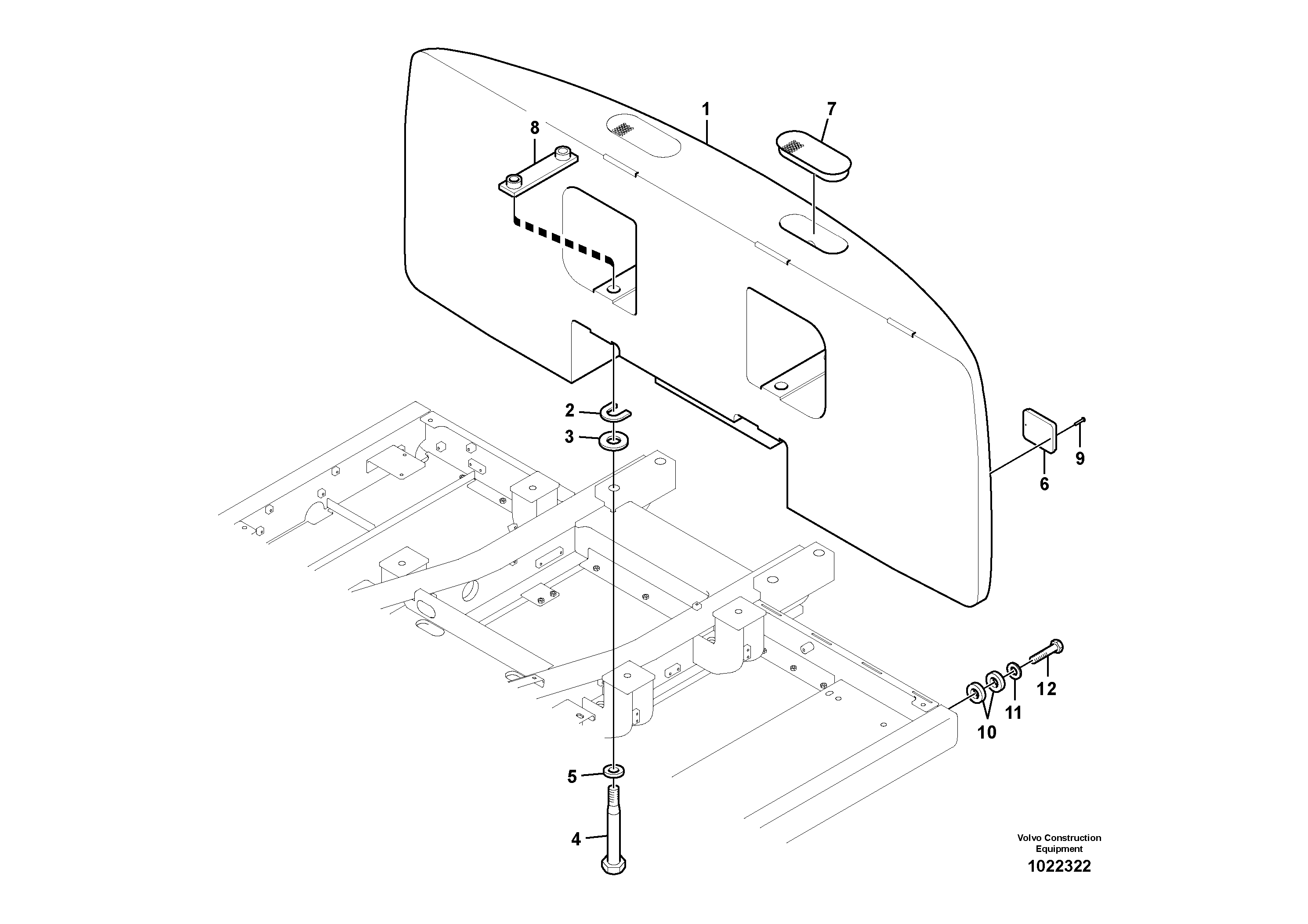 Схема запчастей Volvo EC210C - 79694 Противовесы EC210C