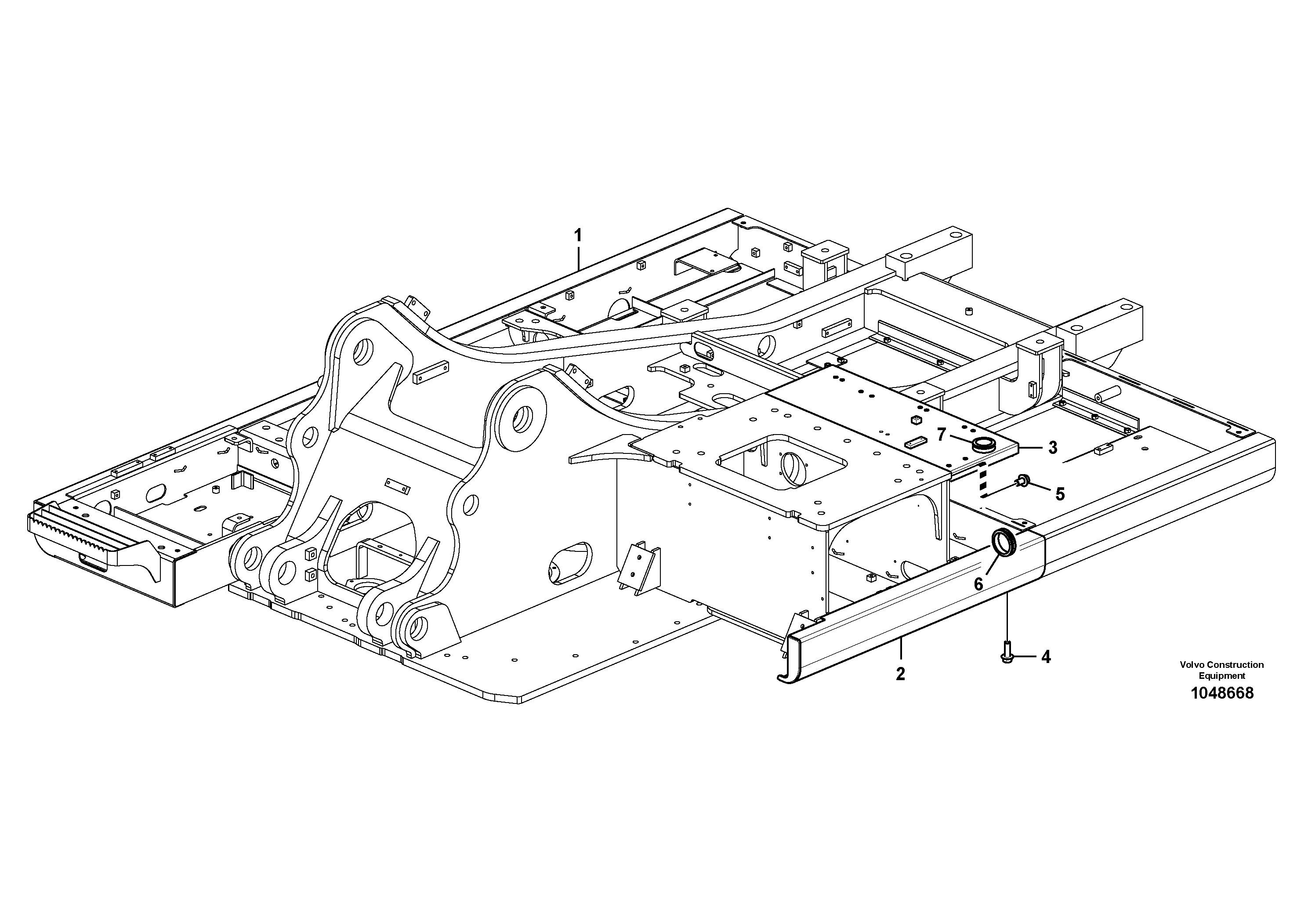 Схема запчастей Volvo EC210C - 51555 Upper frame EC210C