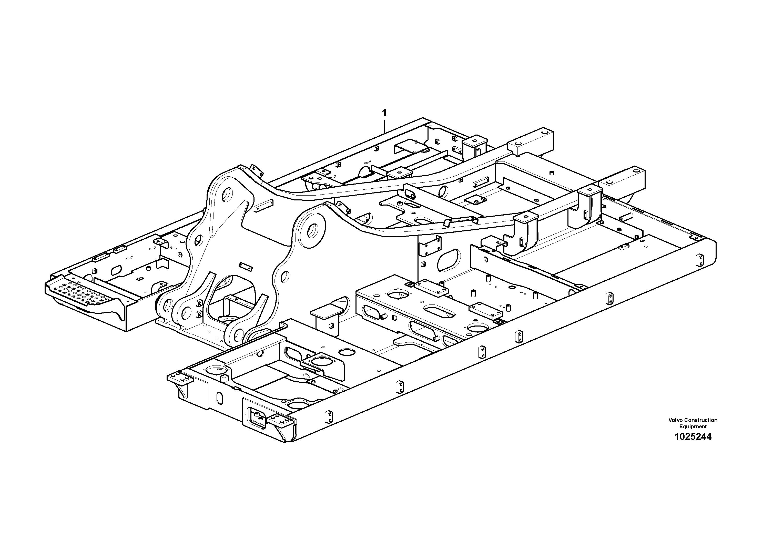 Схема запчастей Volvo EC210C - 61409 Upper frame EC210C