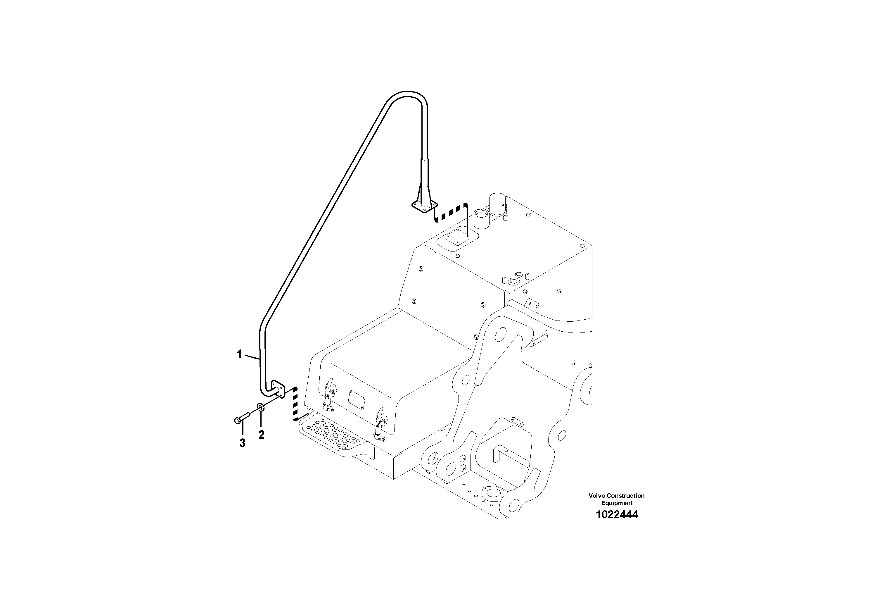 Схема запчастей Volvo EC210C - 49492 Перила EC210C