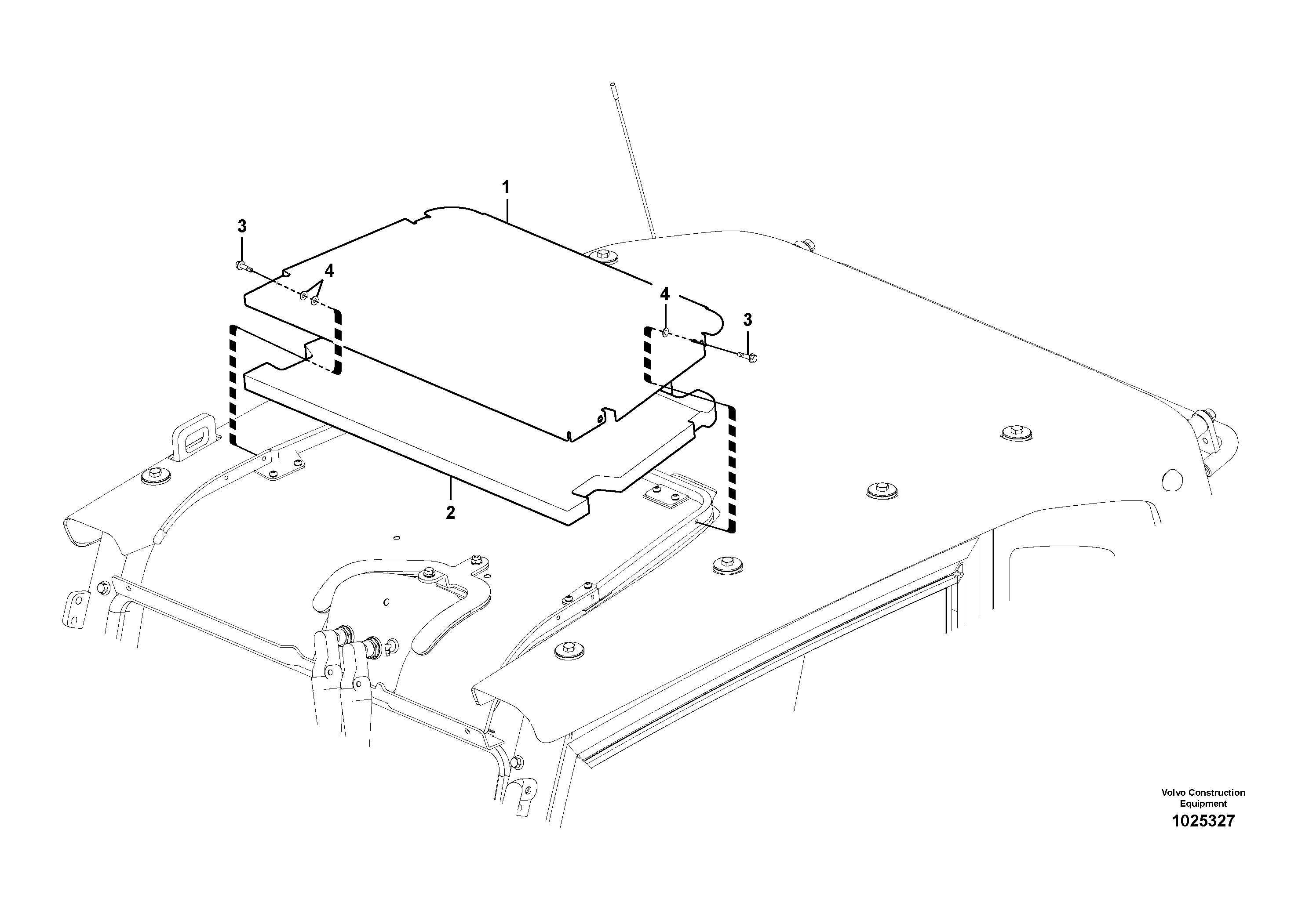 Схема запчастей Volvo EC210C - 94326 Sun visor EC210C