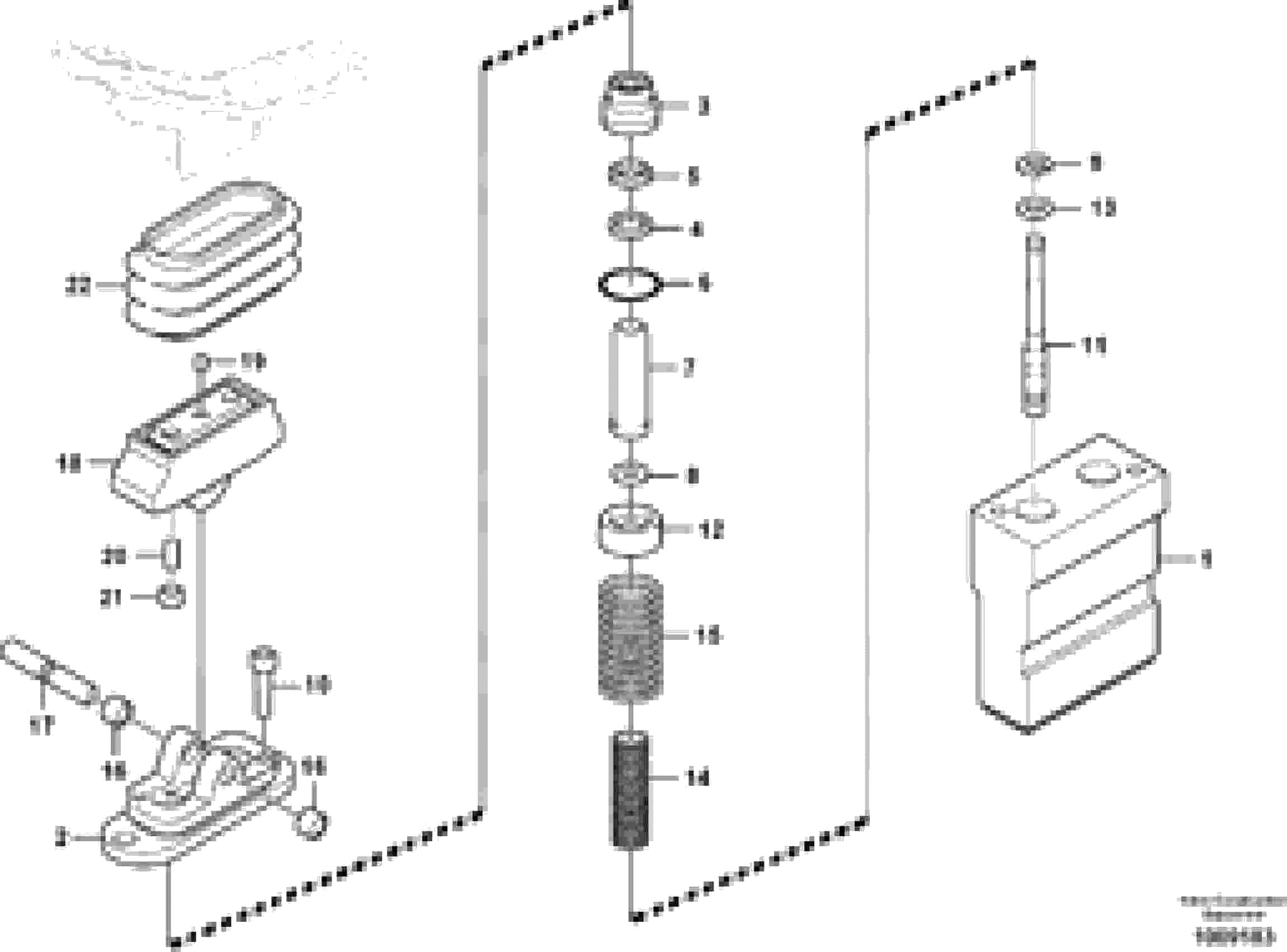 Схема запчастей Volvo EC210C - 19703 Working hydraulic, remote control valve pedal for hammer and shear EC210C