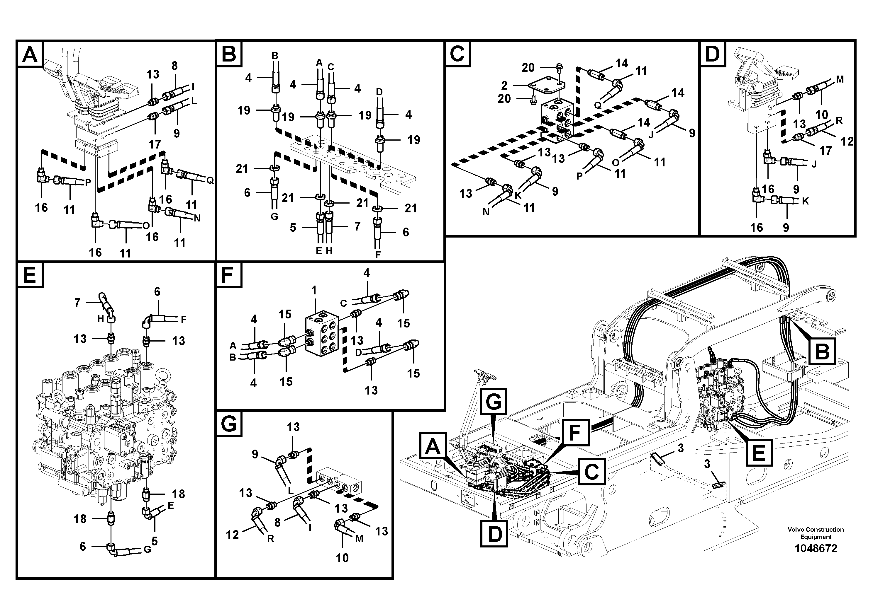 Схема запчастей Volvo EC210C - 32706 Servo system, elevating cab EC210C