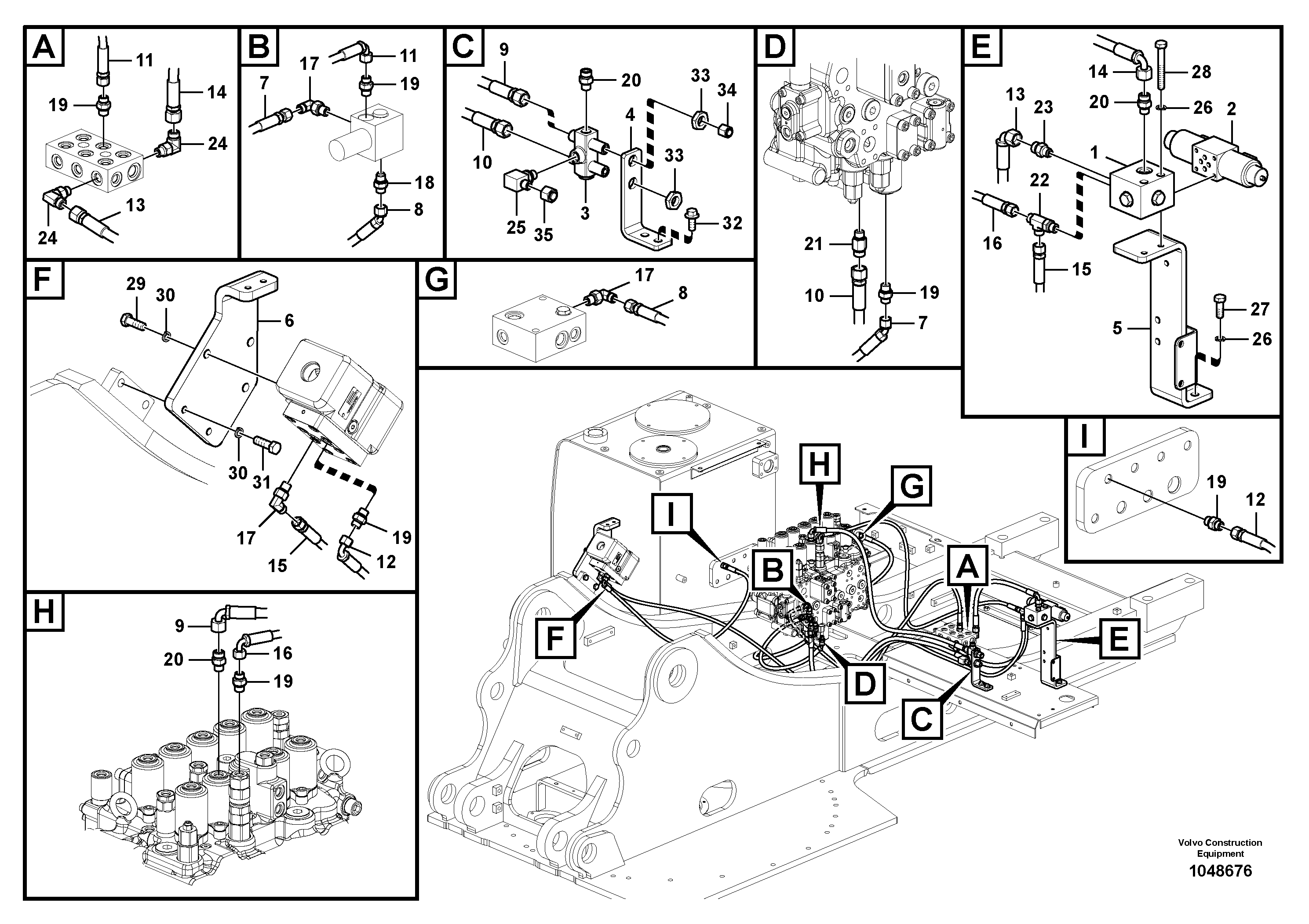 Схема запчастей Volvo EC210C - 32724 Servo system, elevating cab EC210C