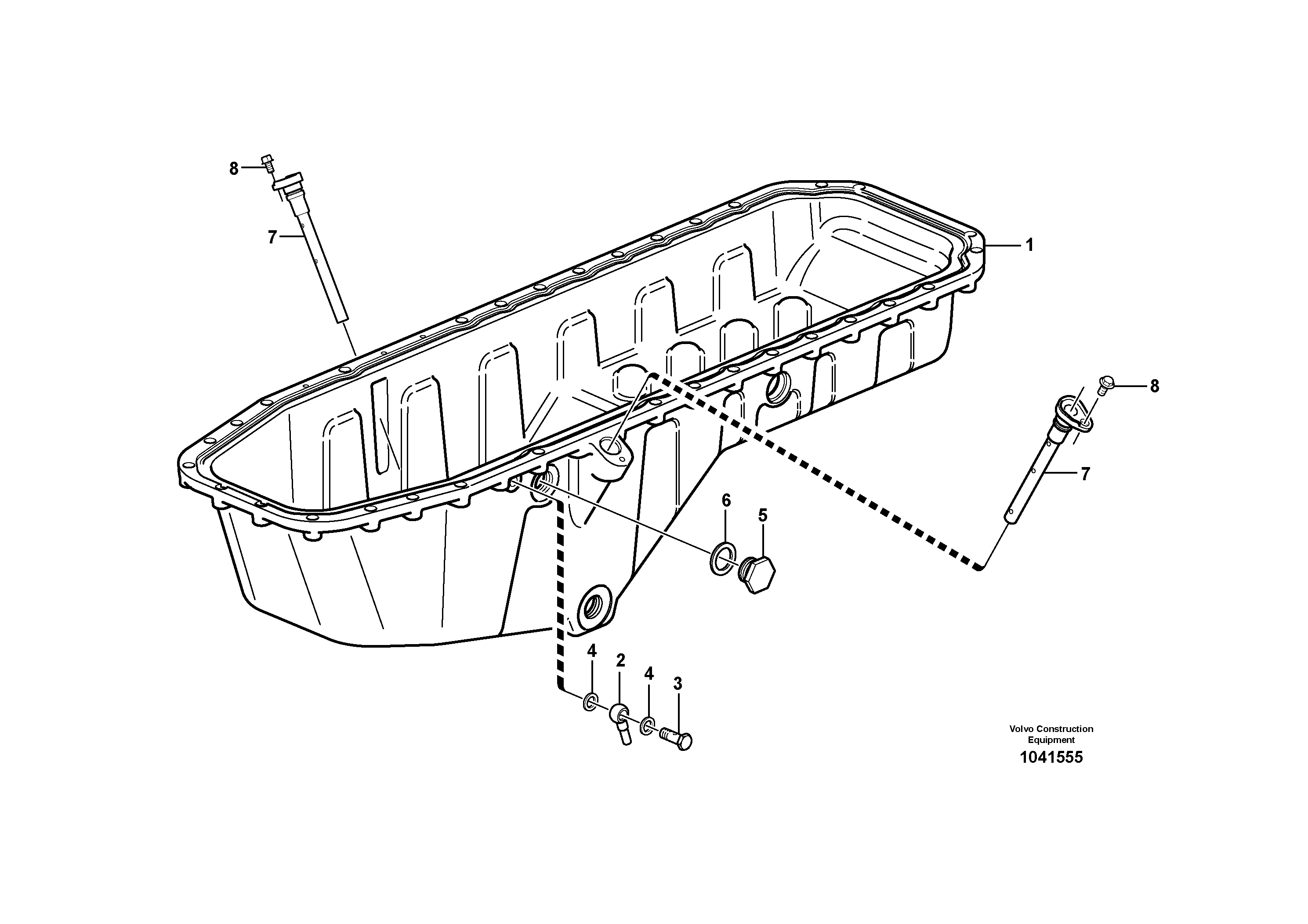 Схема запчастей Volvo EC460C - 59283 Oil sump EC460C