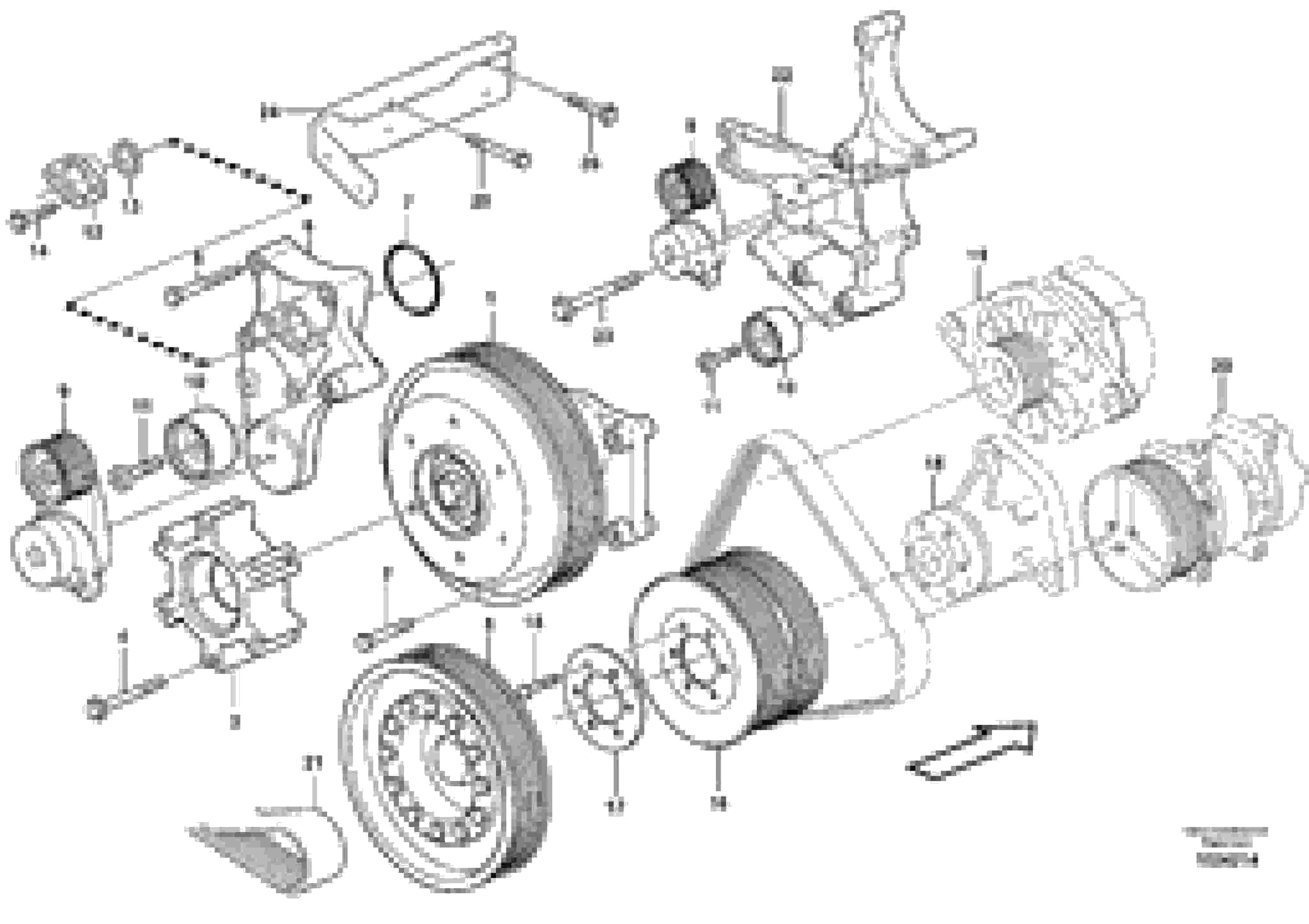 Схема запчастей Volvo EC460C - 89698 Belt transmission EC460C