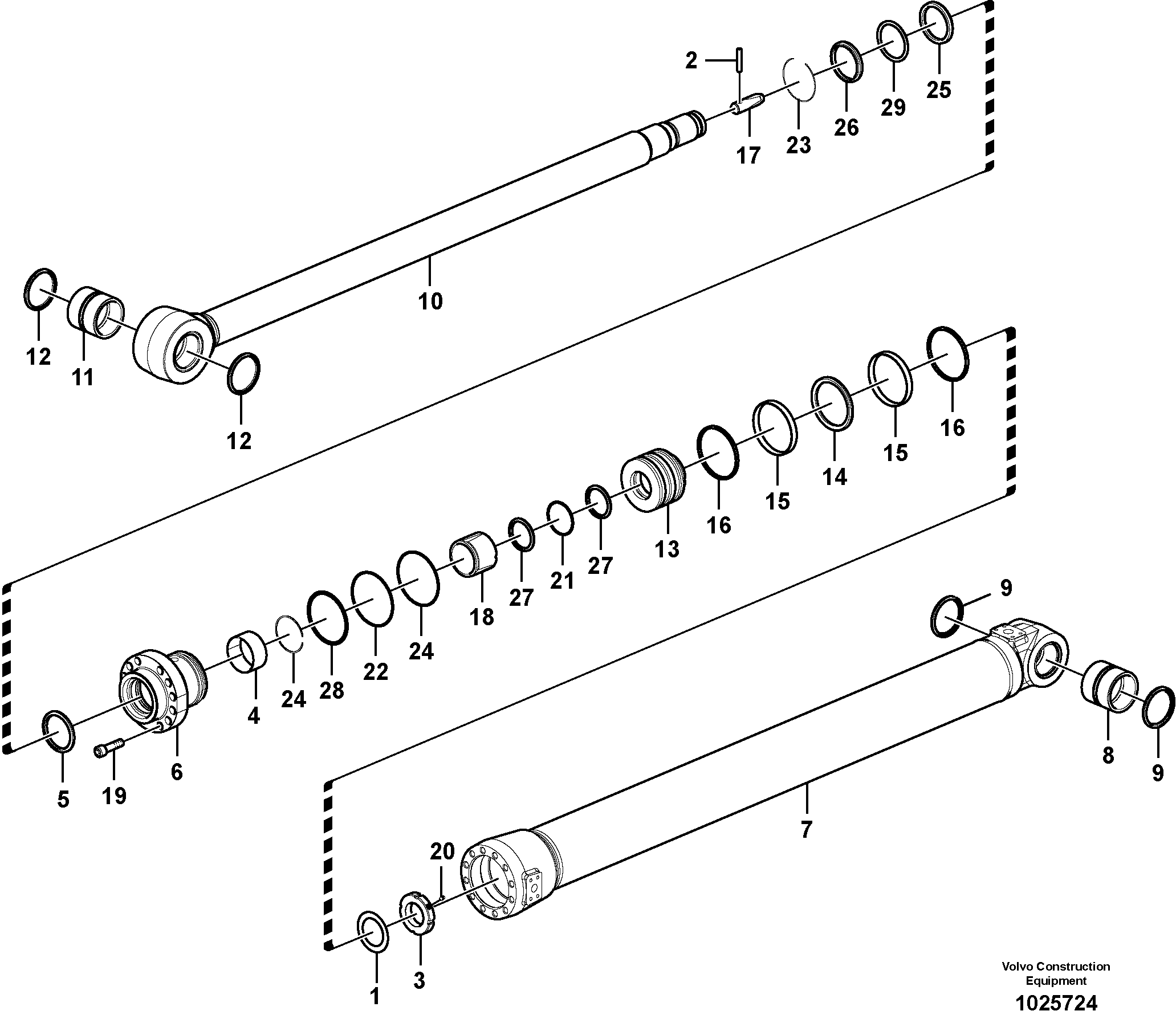 Схема запчастей Volvo EC460C - 90019 Dipper arm cylinder EC460C