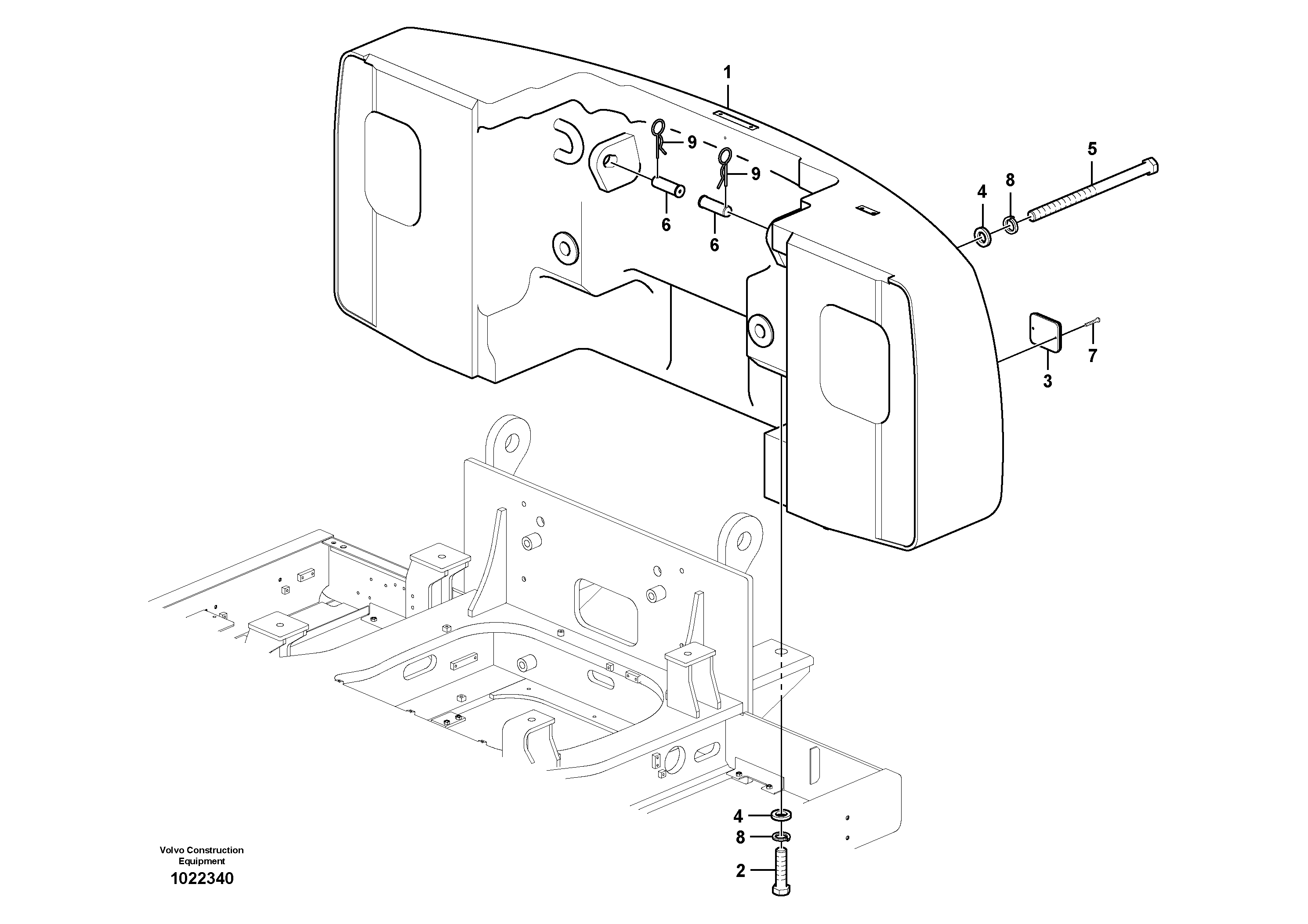 Схема запчастей Volvo EC460C - 17485 Counterweights, Removal EC460C