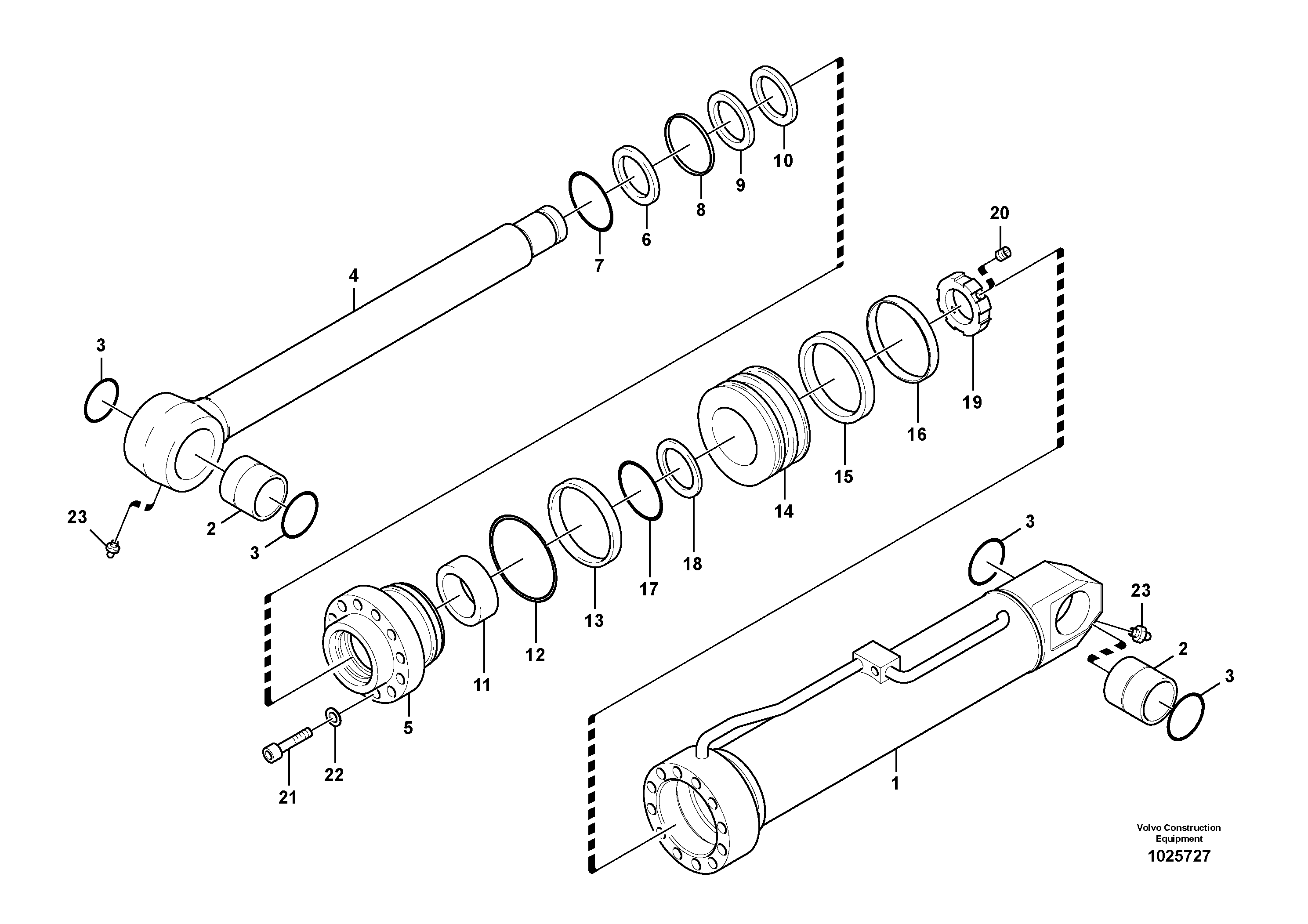 Схема запчастей Volvo EC460C - 51811 Hydraulic cylinder, Removal Counterweight EC460C