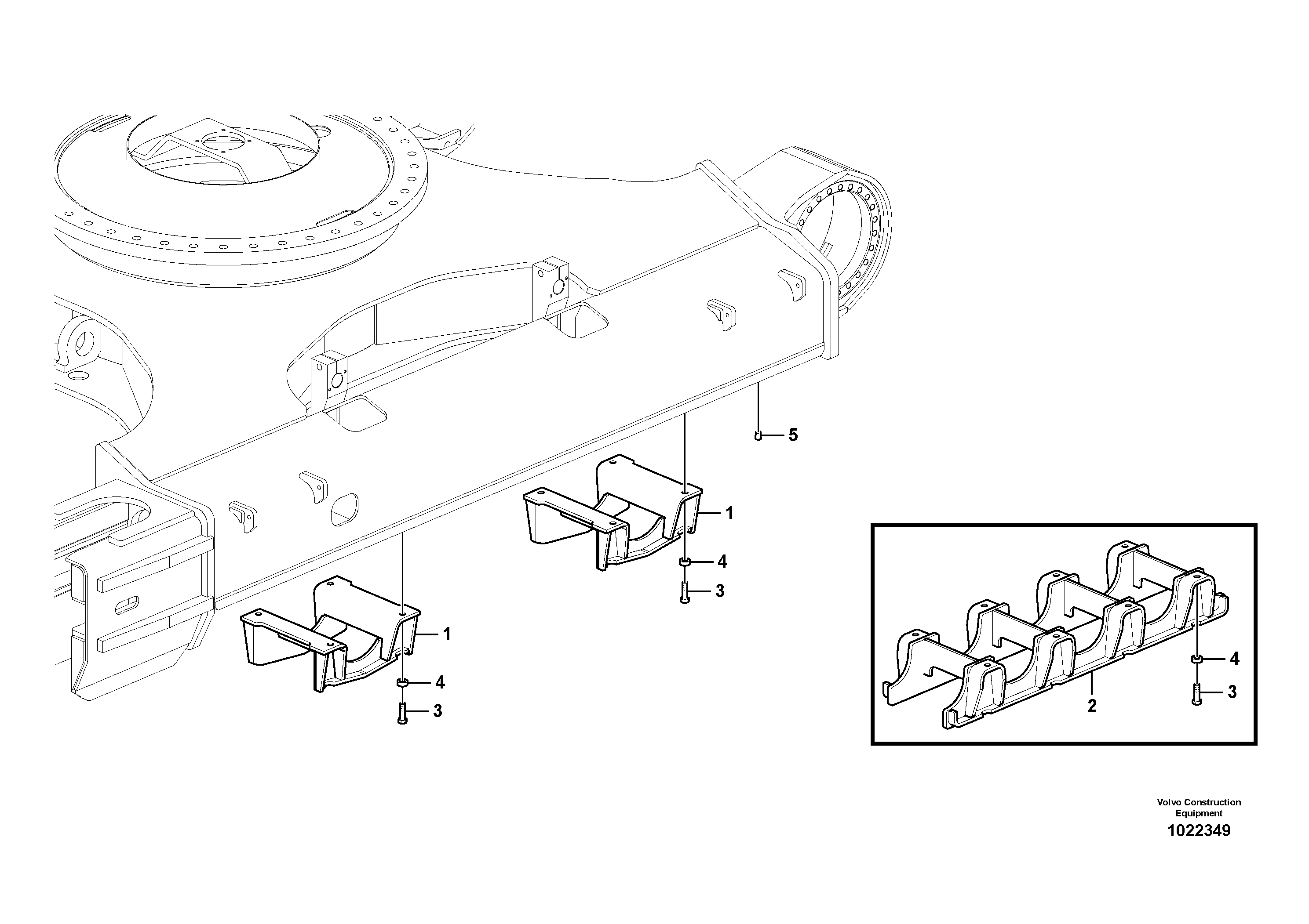 Схема запчастей Volvo EC460C - 10425 Undercarriage, track guards EC460C