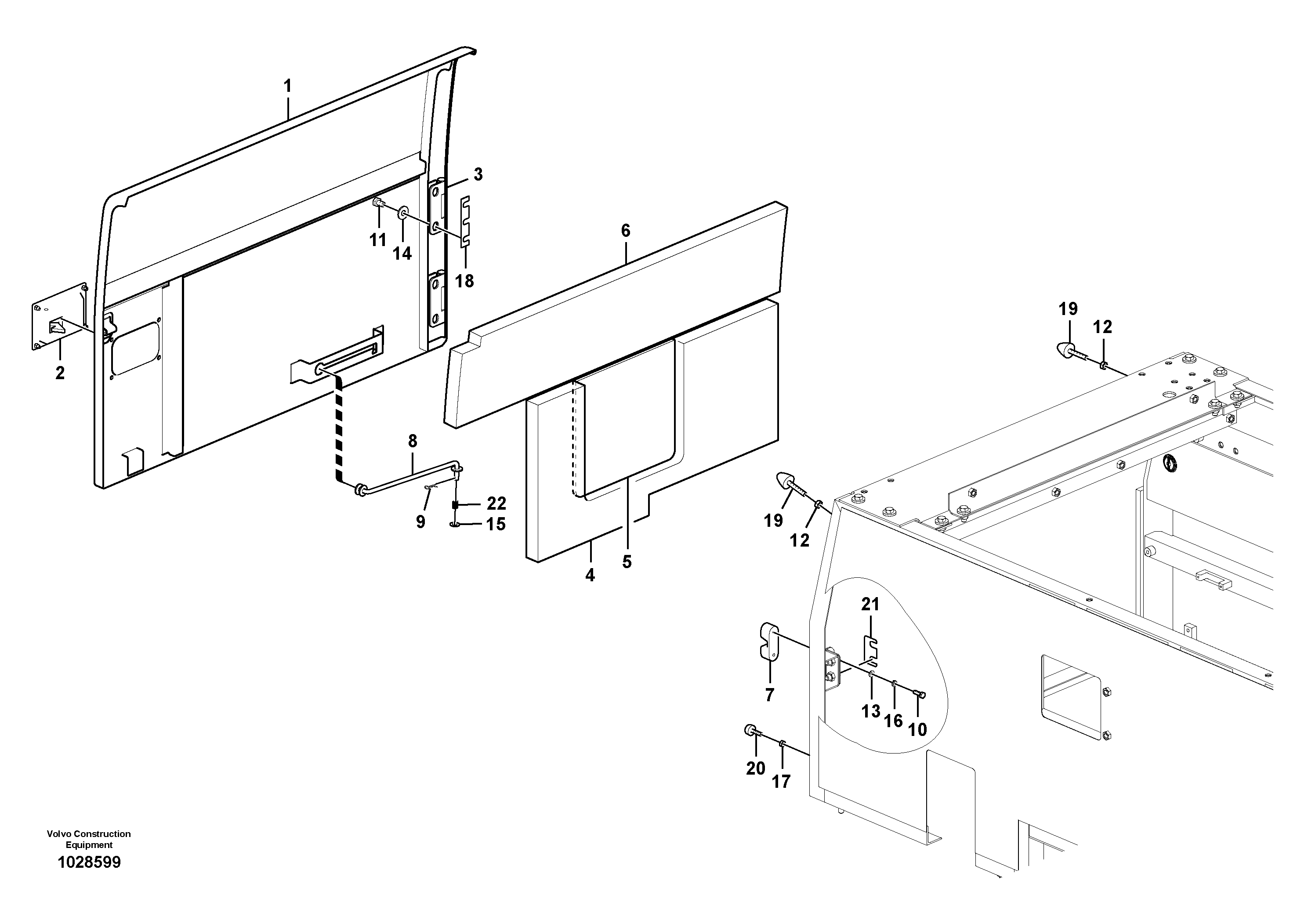 Схема запчастей Volvo EC460C - 10917 Door, side EC460C