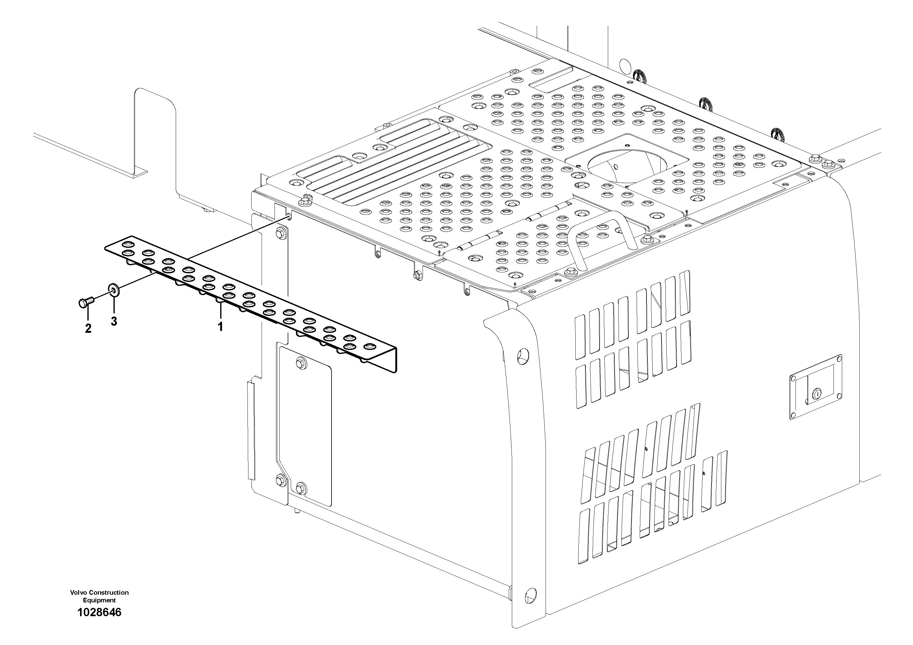 Схема запчастей Volvo EC460C - 13720 Cover plate behind cab EC460C