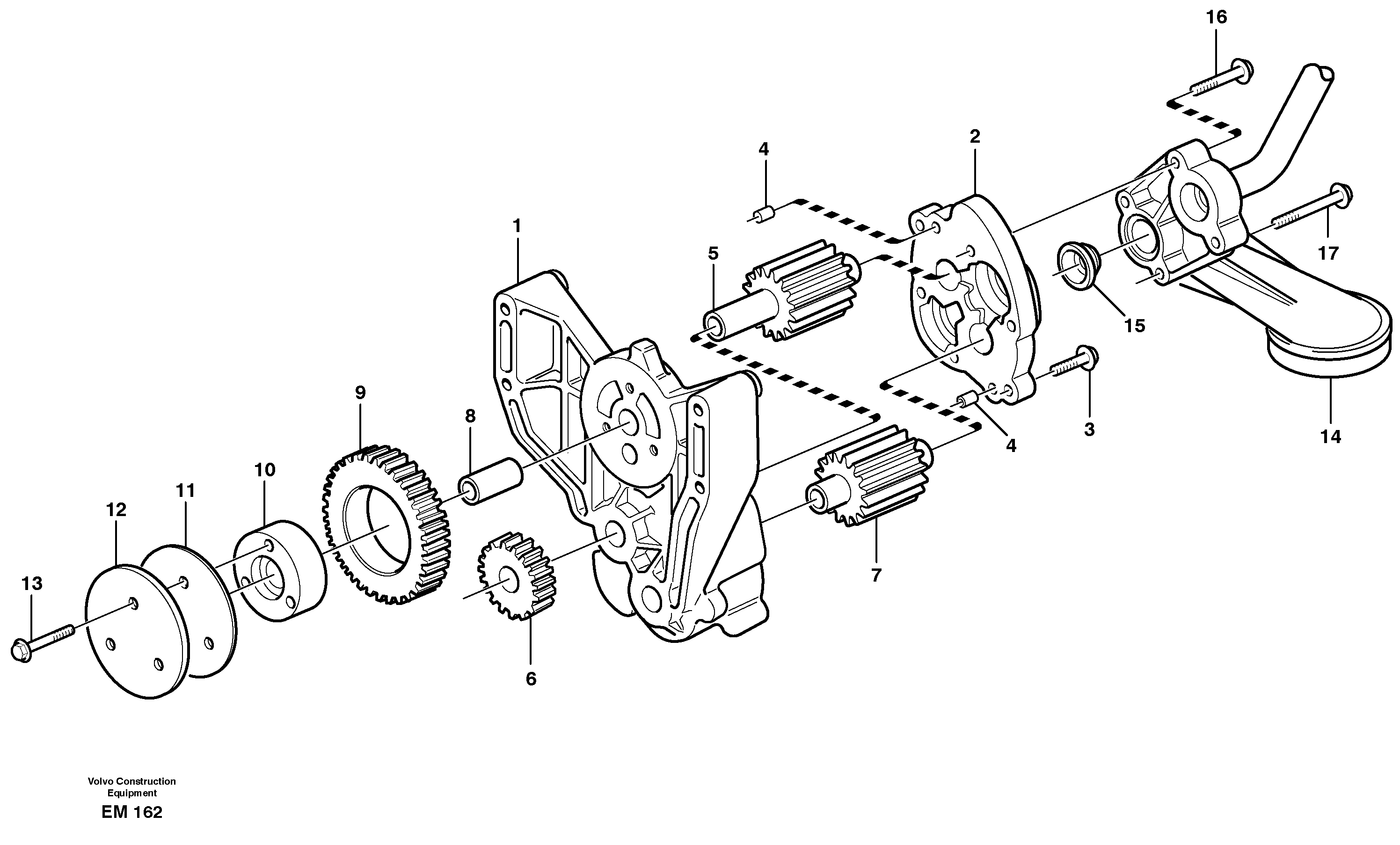 Схема запчастей Volvo EC460C - 21831 Насос масляный EC460C S/N 115001-