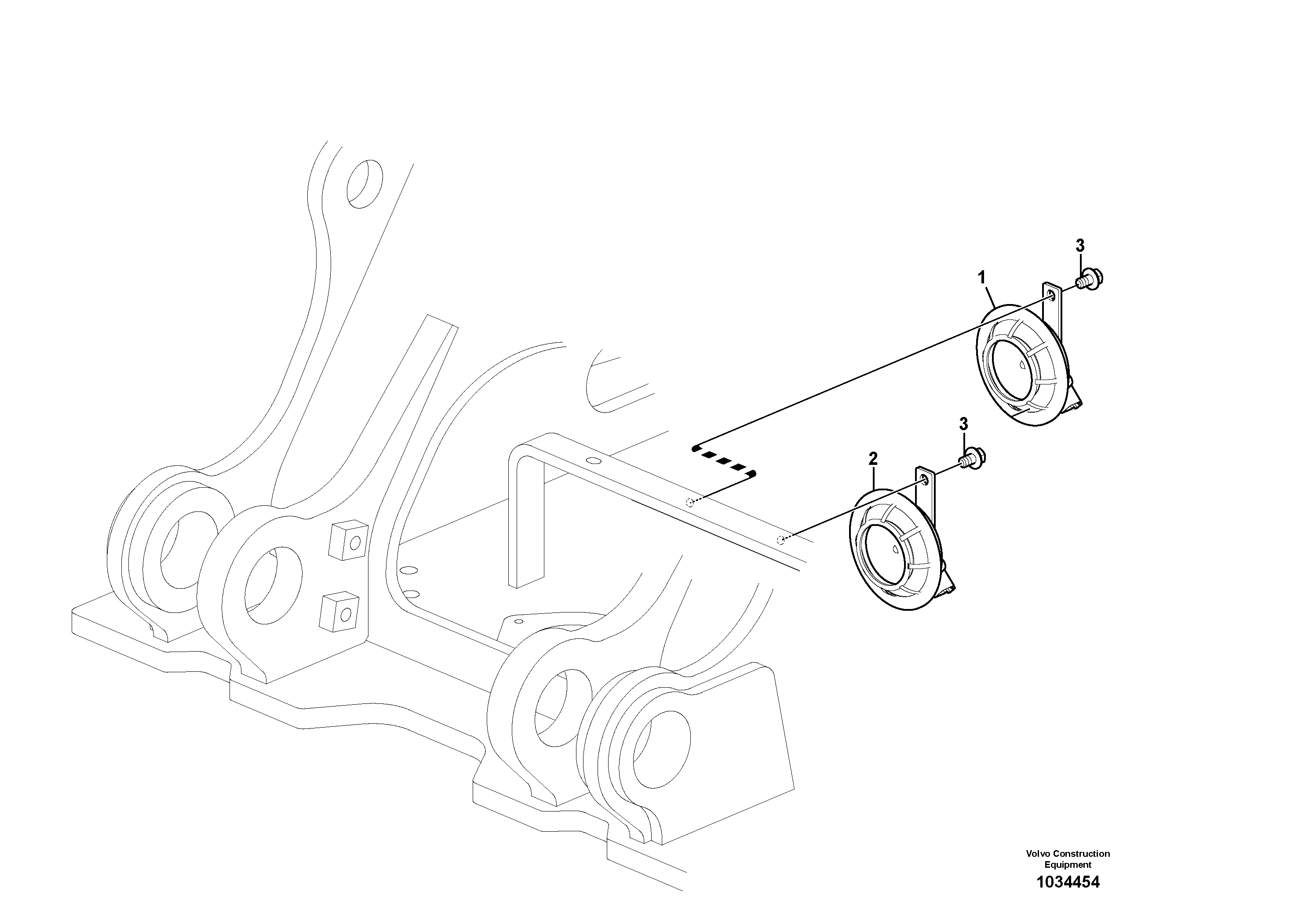 Схема запчастей Volvo EC460C - 23480 Horn EC460C S/N 115001-