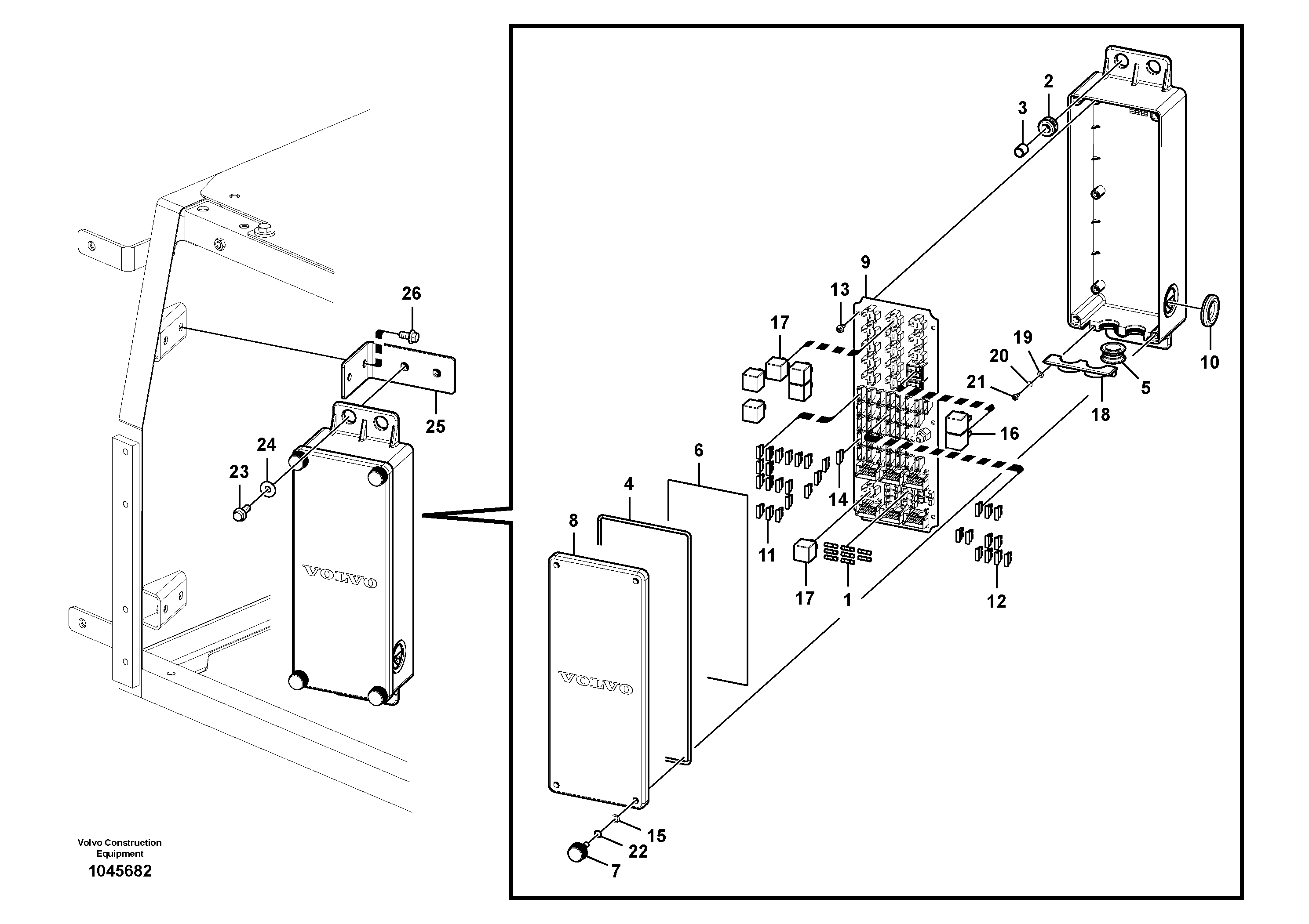 Схема запчастей Volvo EC460C - 91290 Electrical relay EC460C S/N 115001-