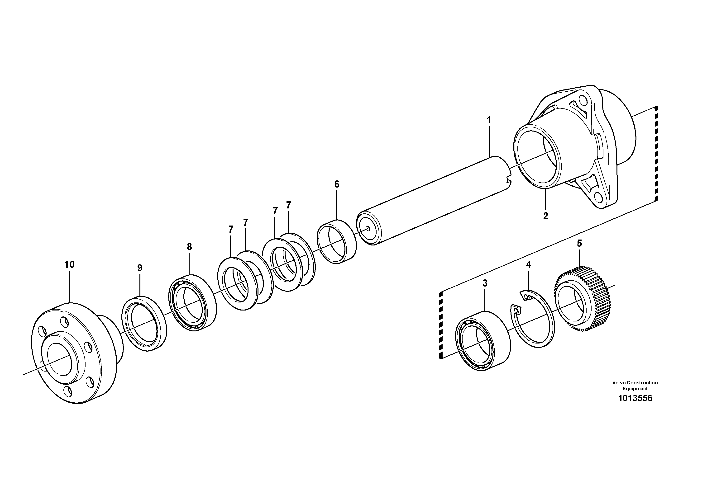 Схема запчастей Volvo EC460C - 61549 Driving device EC460C