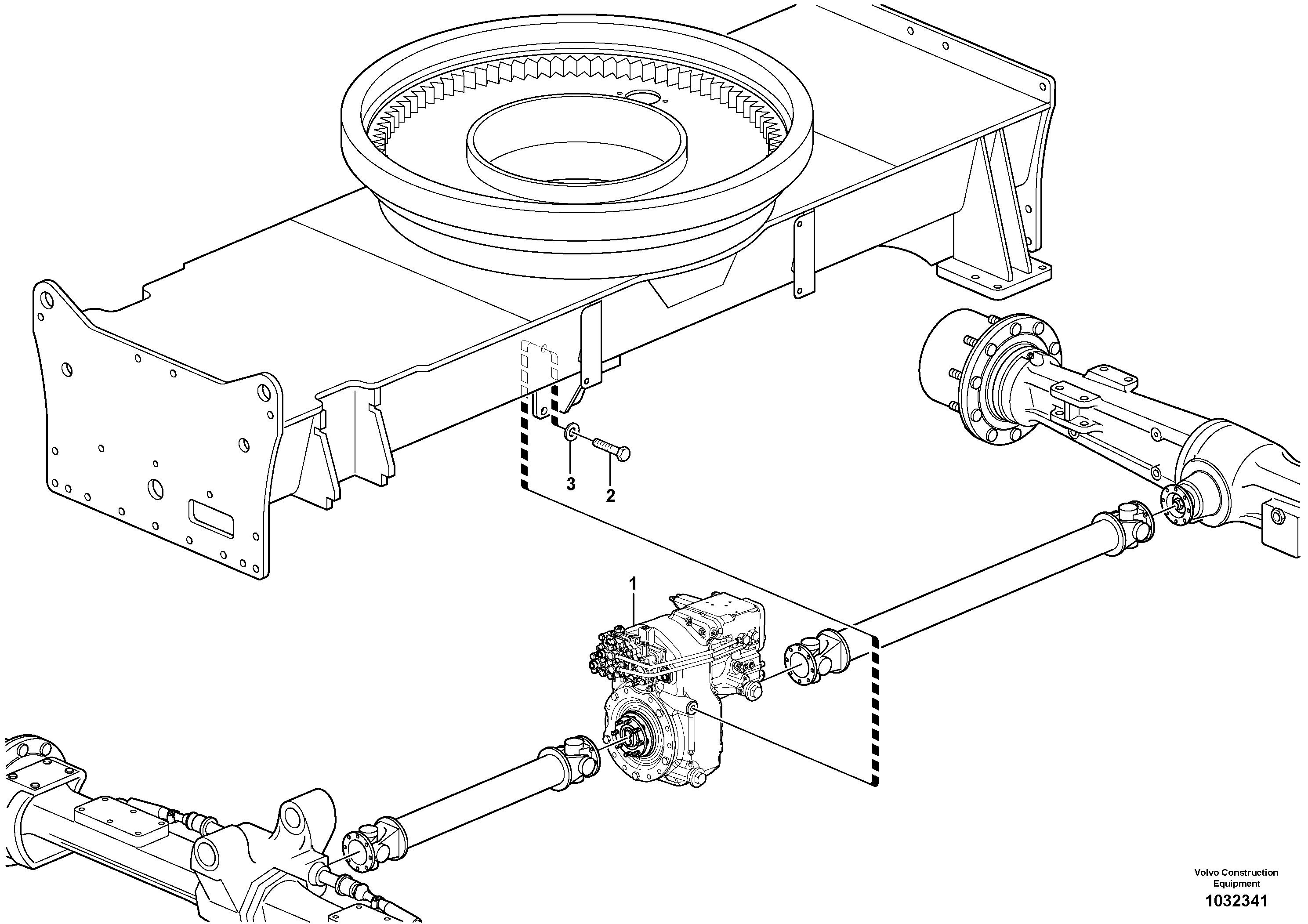 Схема запчастей Volvo EW140C - 49669 Drop box with fitting parts EW140C