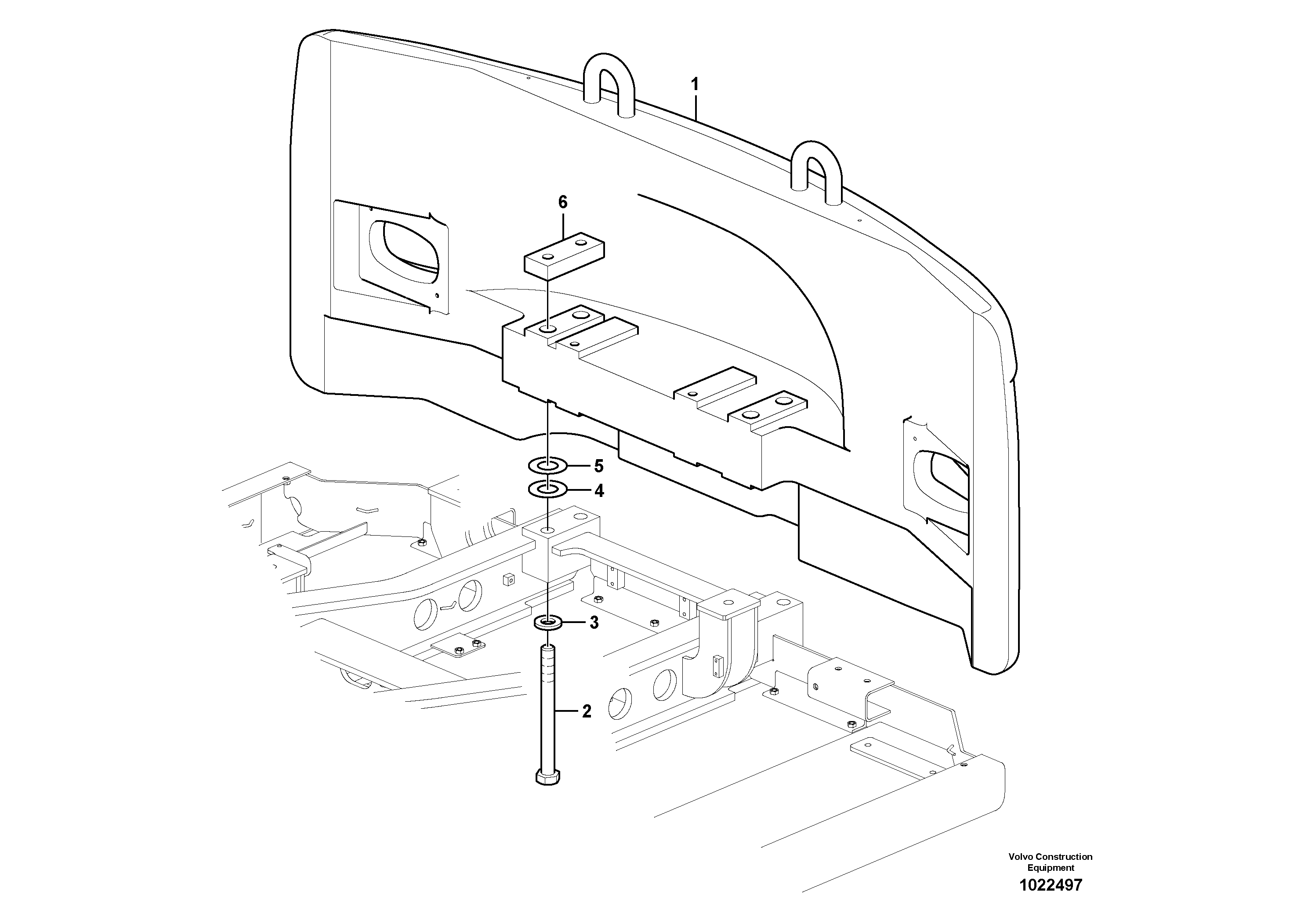 Схема запчастей Volvo EW140C - 65715 Противовесы EW140C