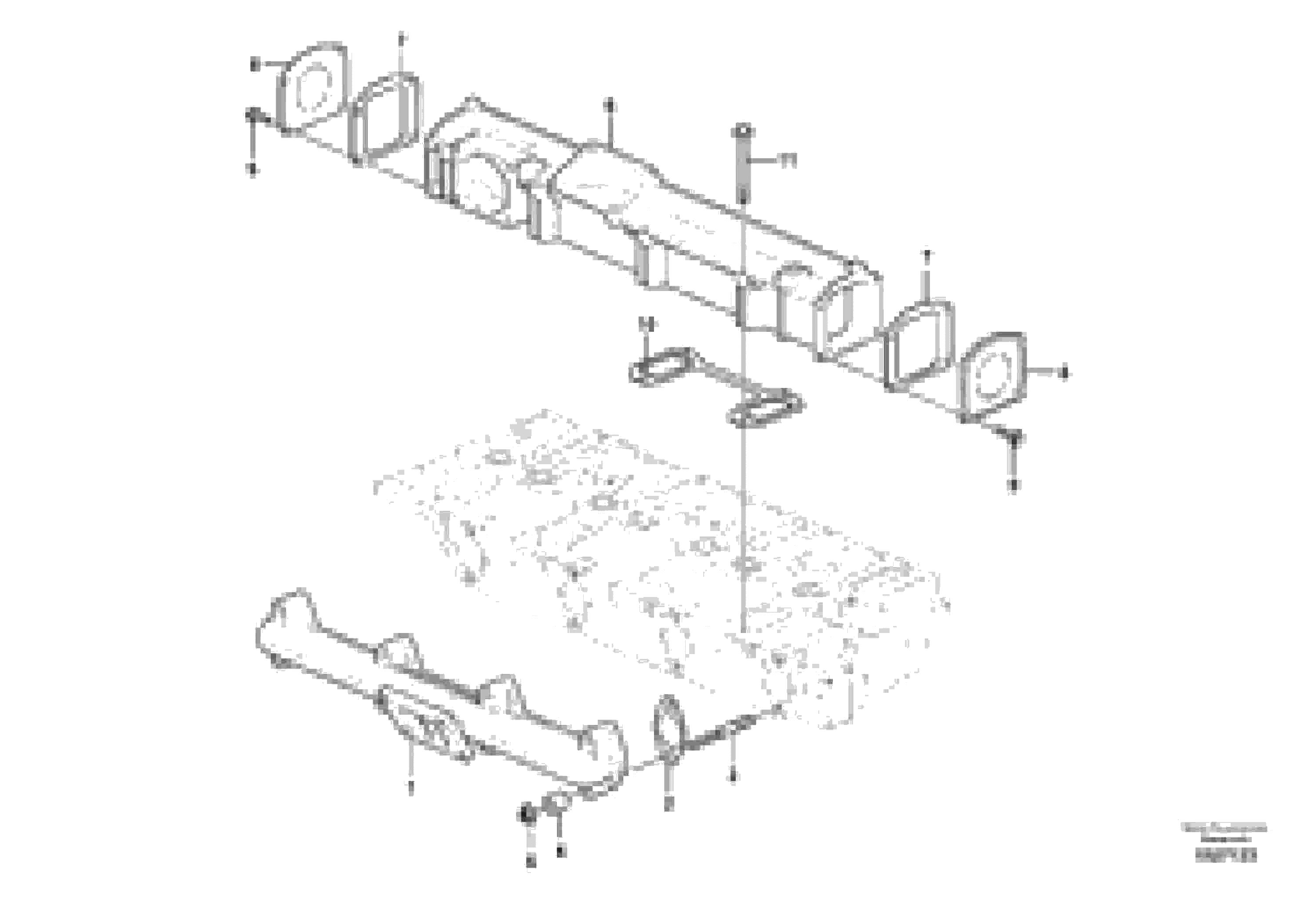 Схема запчастей Volvo EW140C - 51947 Inlet manifold and exhaust manifold EW140C