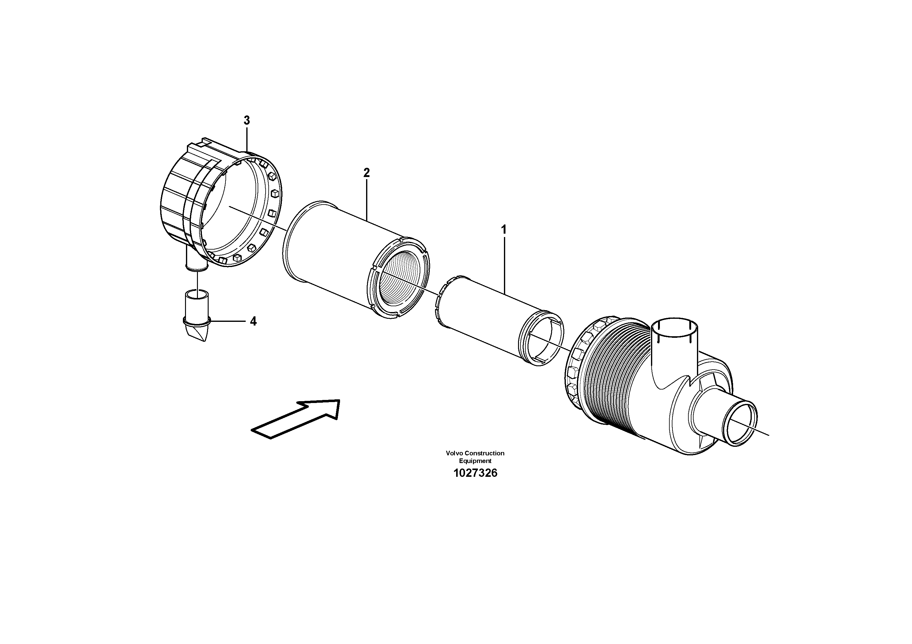 Схема запчастей Volvo EW140C - 51950 Фильтр воздушный EW140C