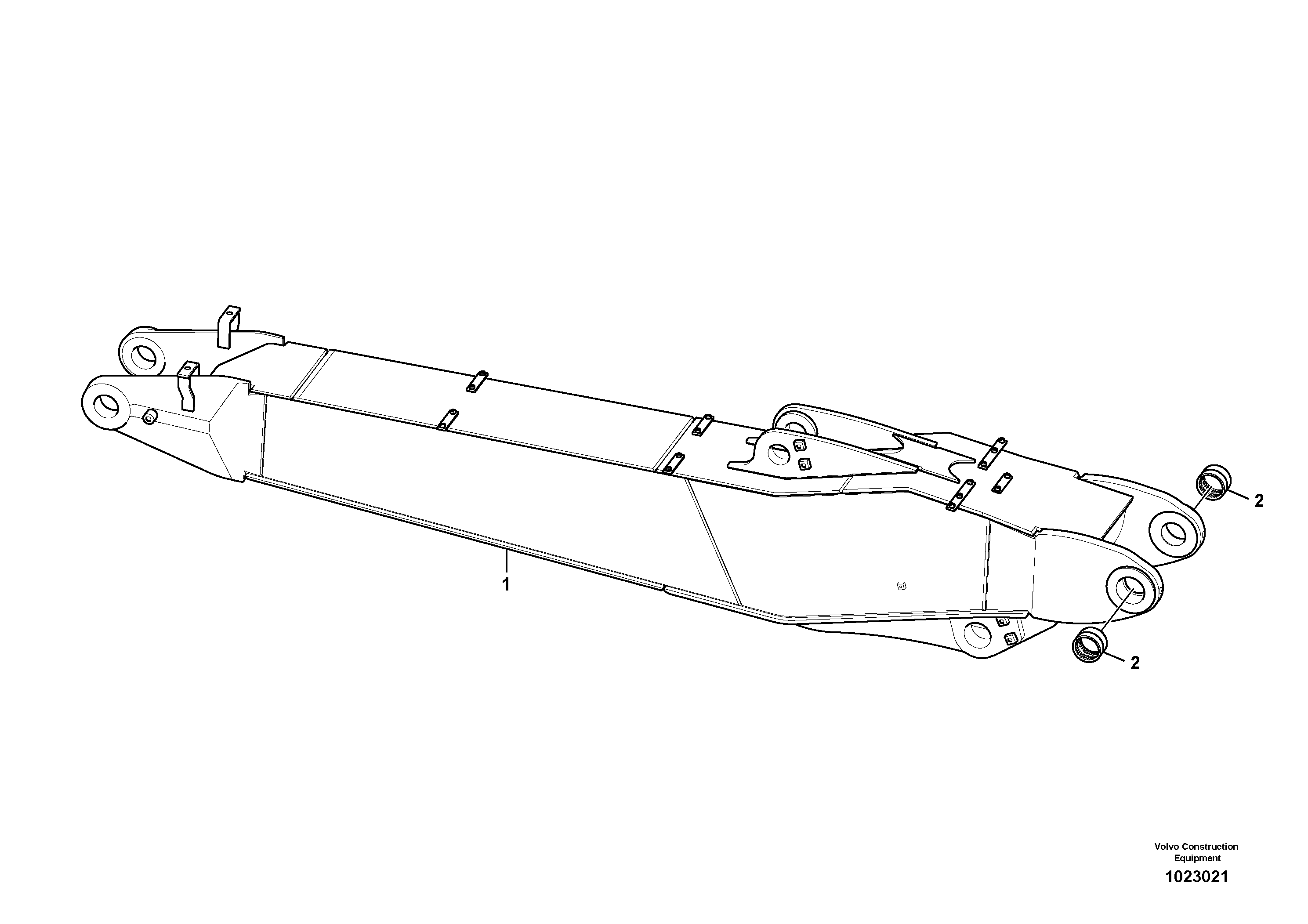 Схема запчастей Volvo EW140C - 47334 Boom and grease piping, adjustable 2nd EW140C